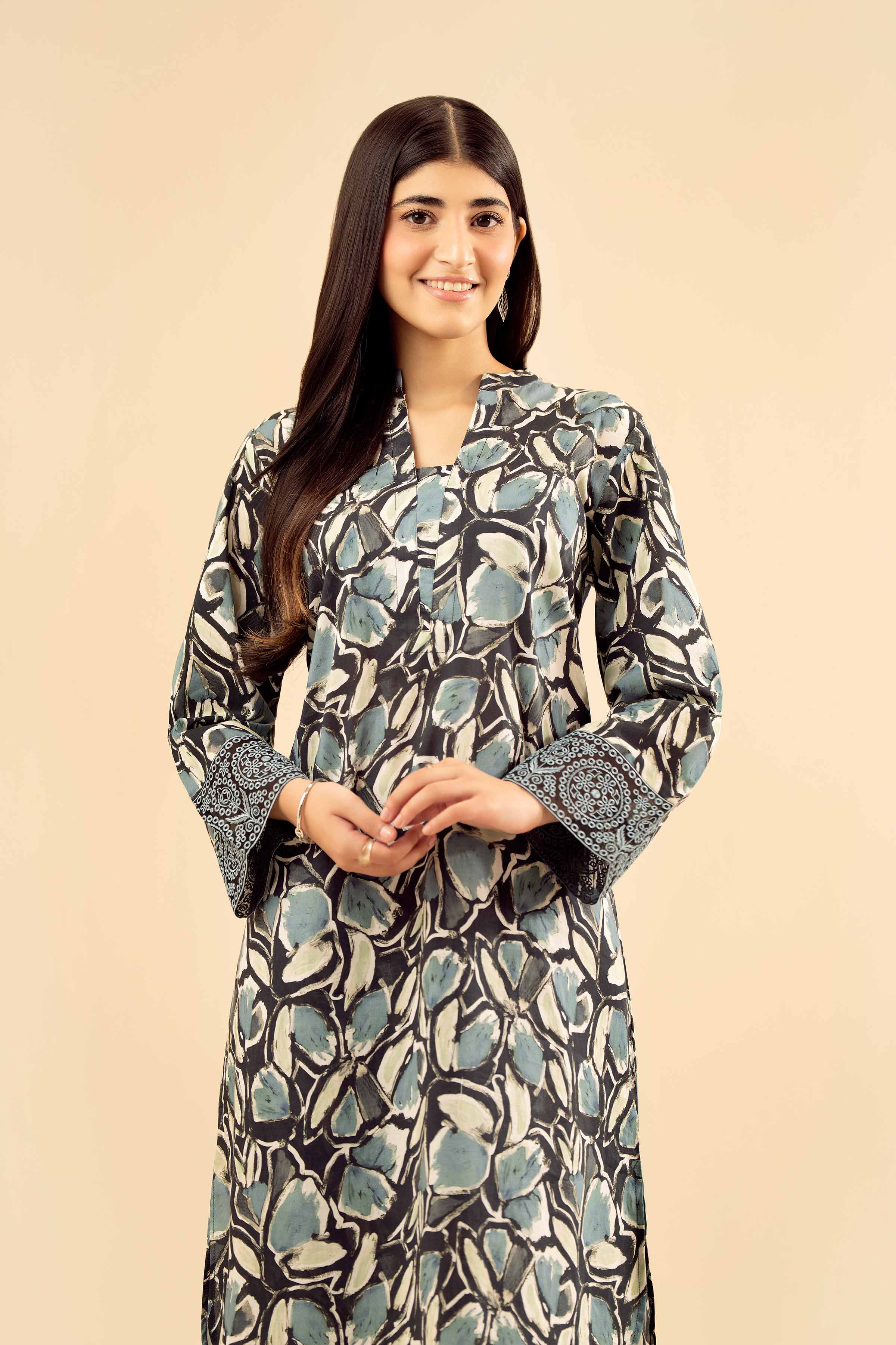2 Piece - Printed Embroidered Suit - PW25-20 for Women - Pret Collection | Nishat | Shop Online