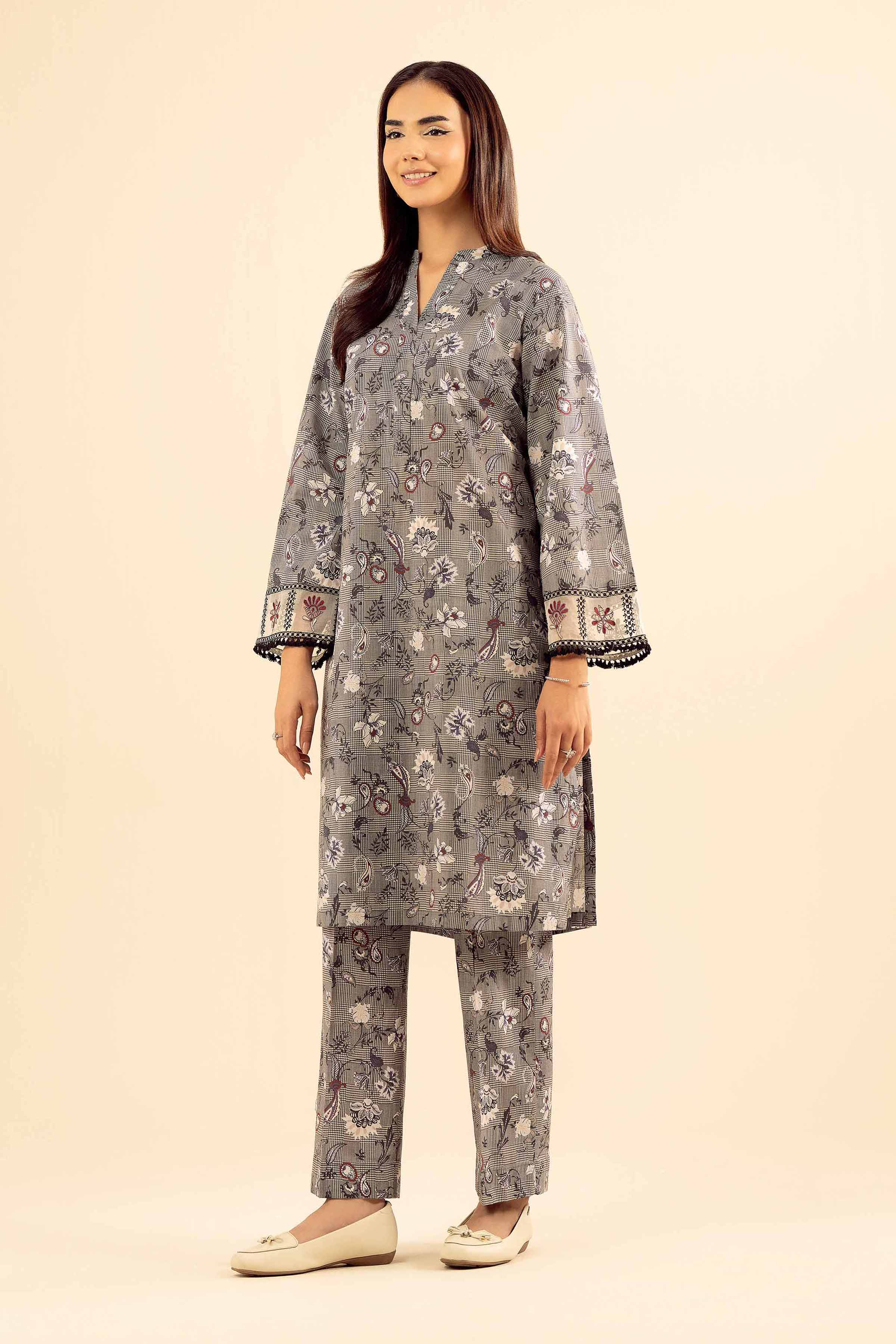 2 Piece - Printed Embroidered Suit - PW25-201 for Women - Pret Collection | Nishat | Shop Online