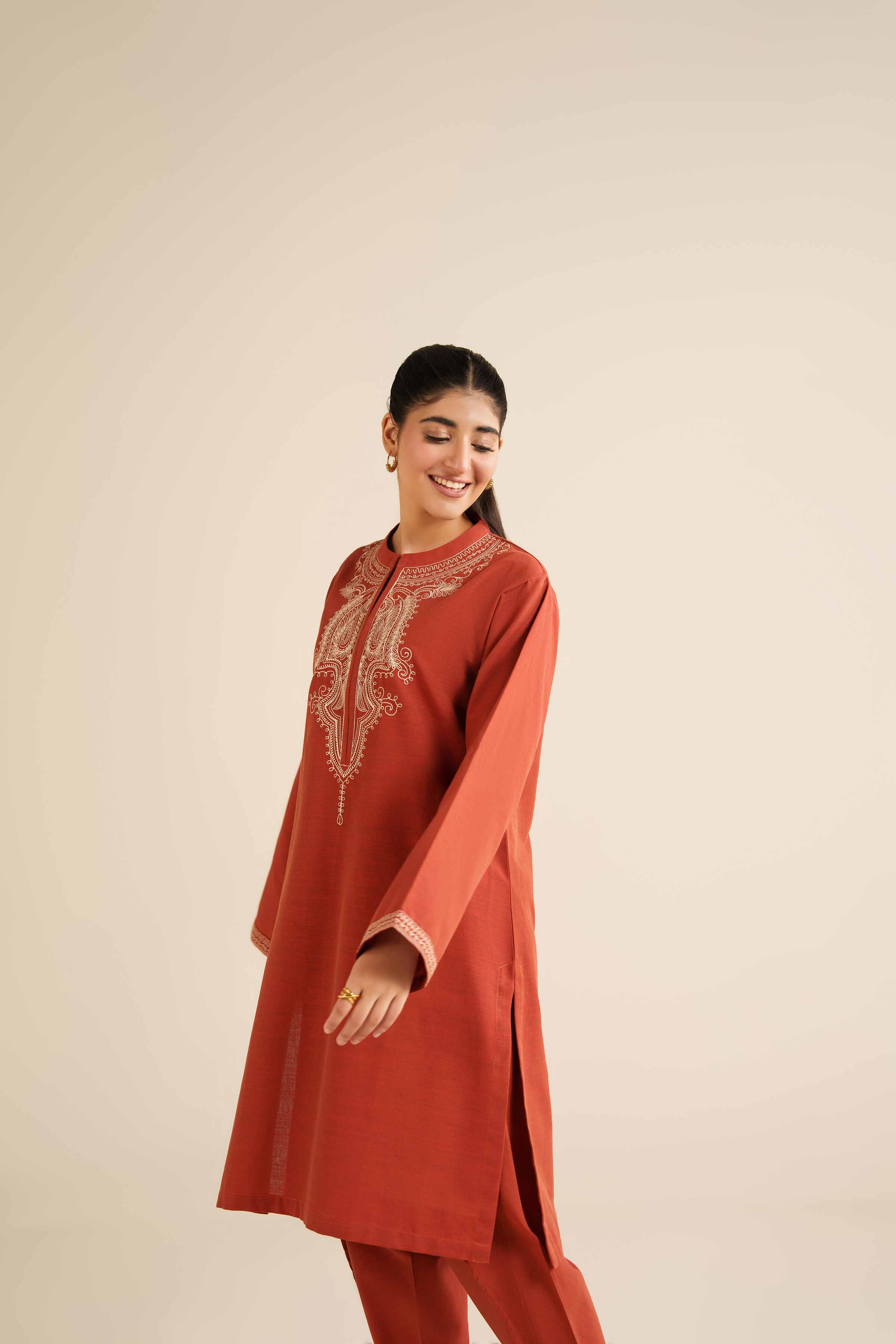 2 Piece - Embroidered Suit - PW25-218 for Women - Pret Collection | Nishat | Shop Online