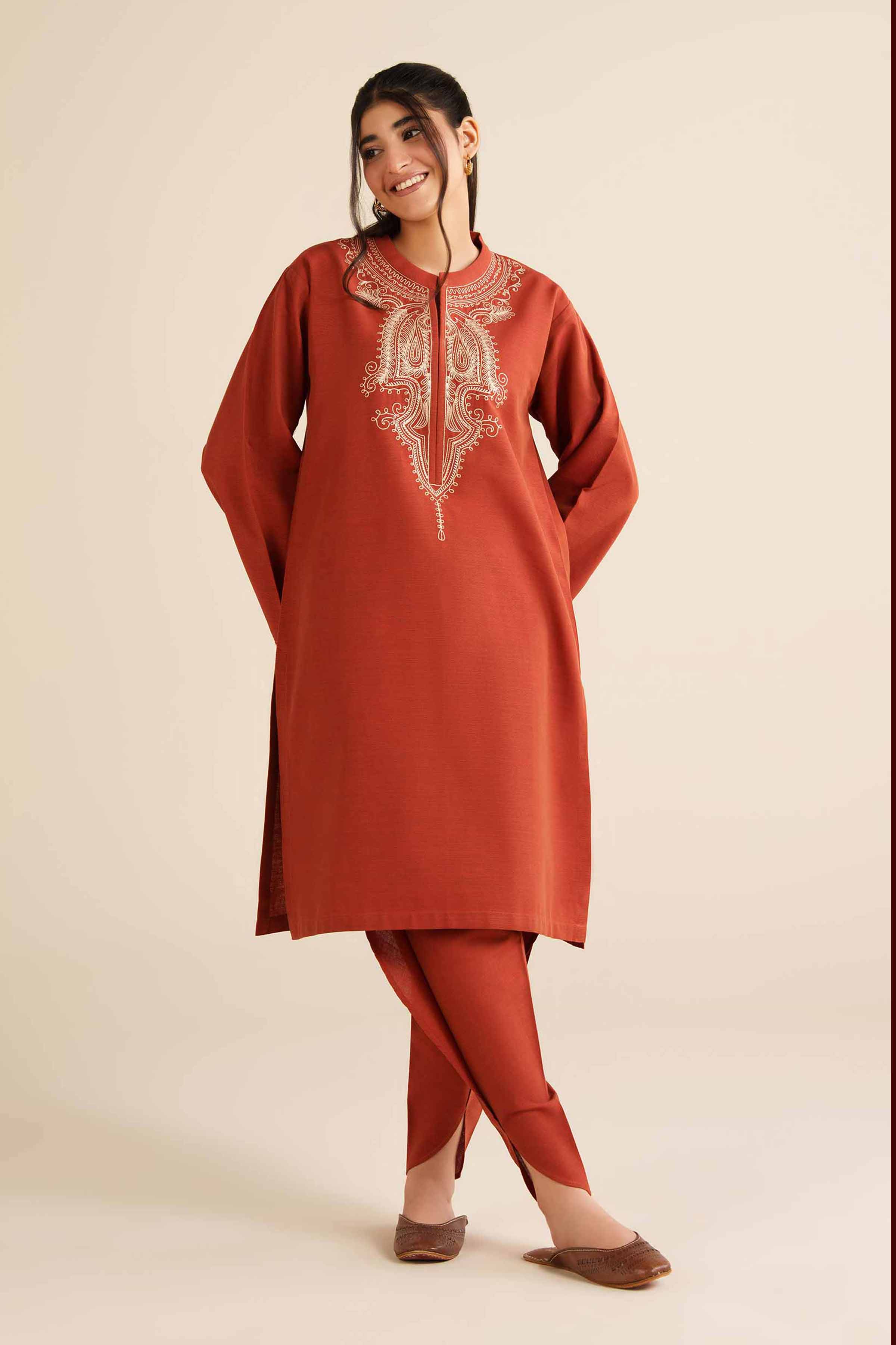 2 Piece - Embroidered Suit - PW25-218 for Women - Pret Collection | Nishat | Shop Online