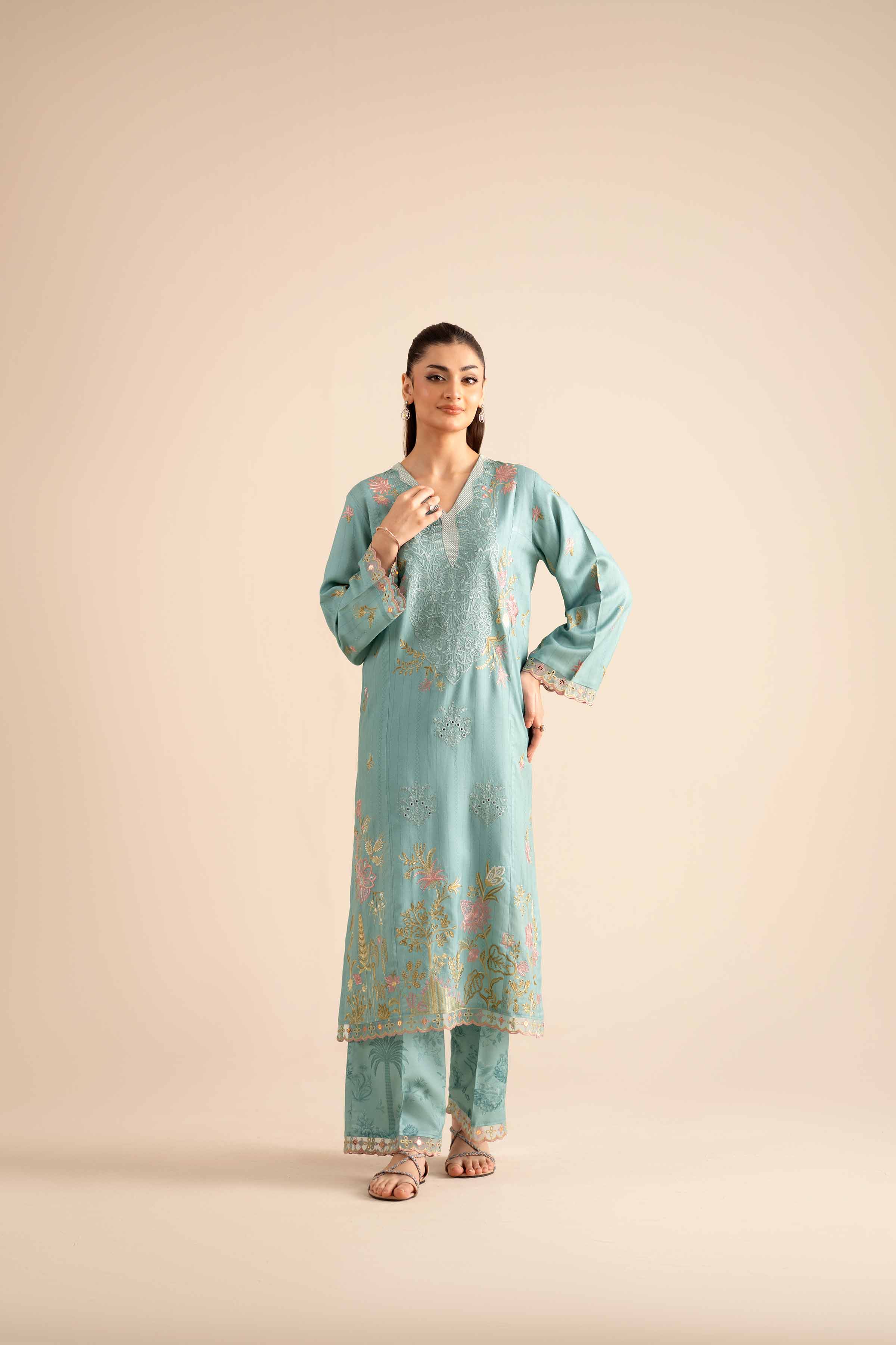 2 Piece - Embroidered Suit - PW25-257 for Women - Pret Collection | Nishat | Shop Online