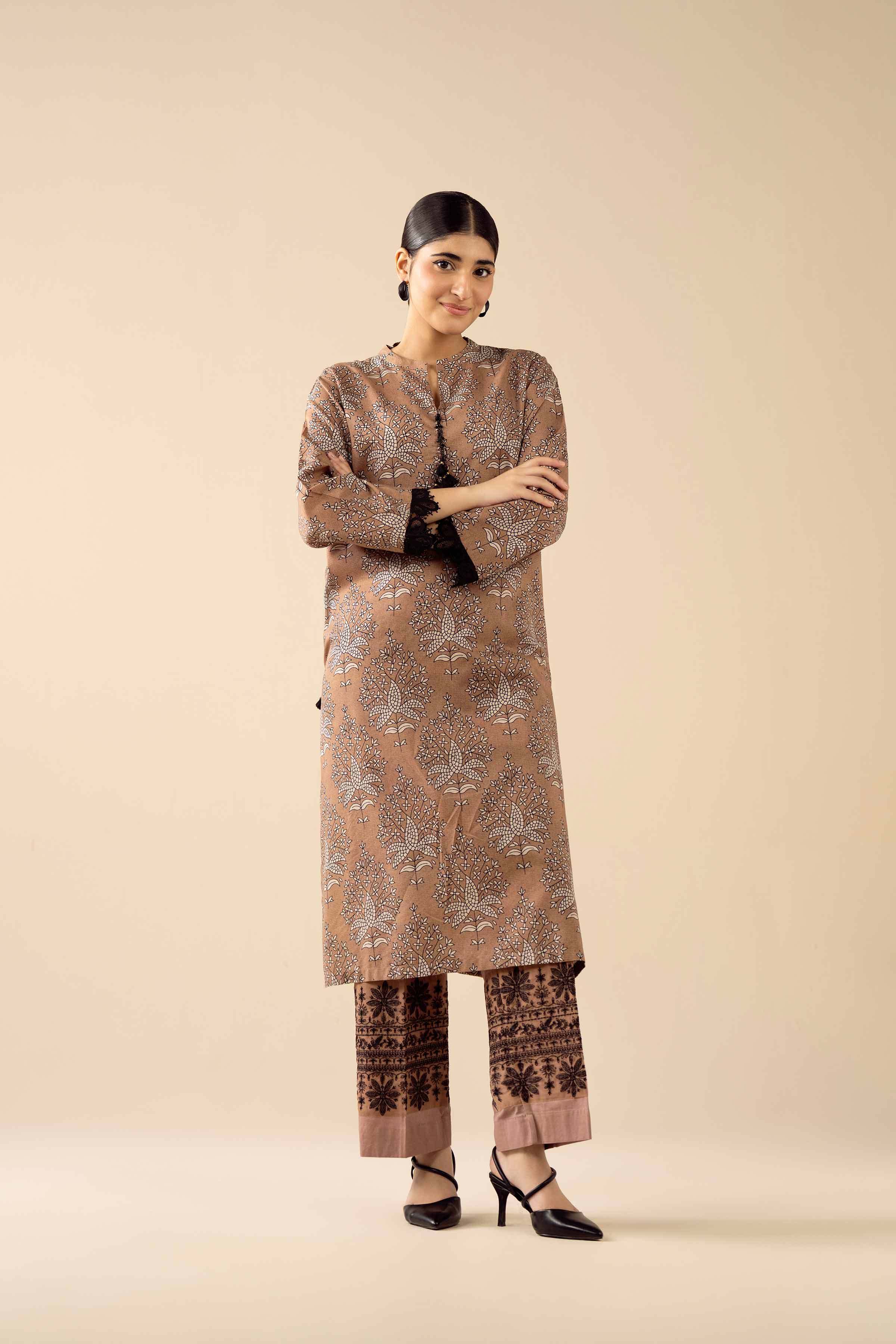 2 Piece - Printed Embroidered Suit - PW25-280 for Women - Pret Collection | Nishat | Shop Online