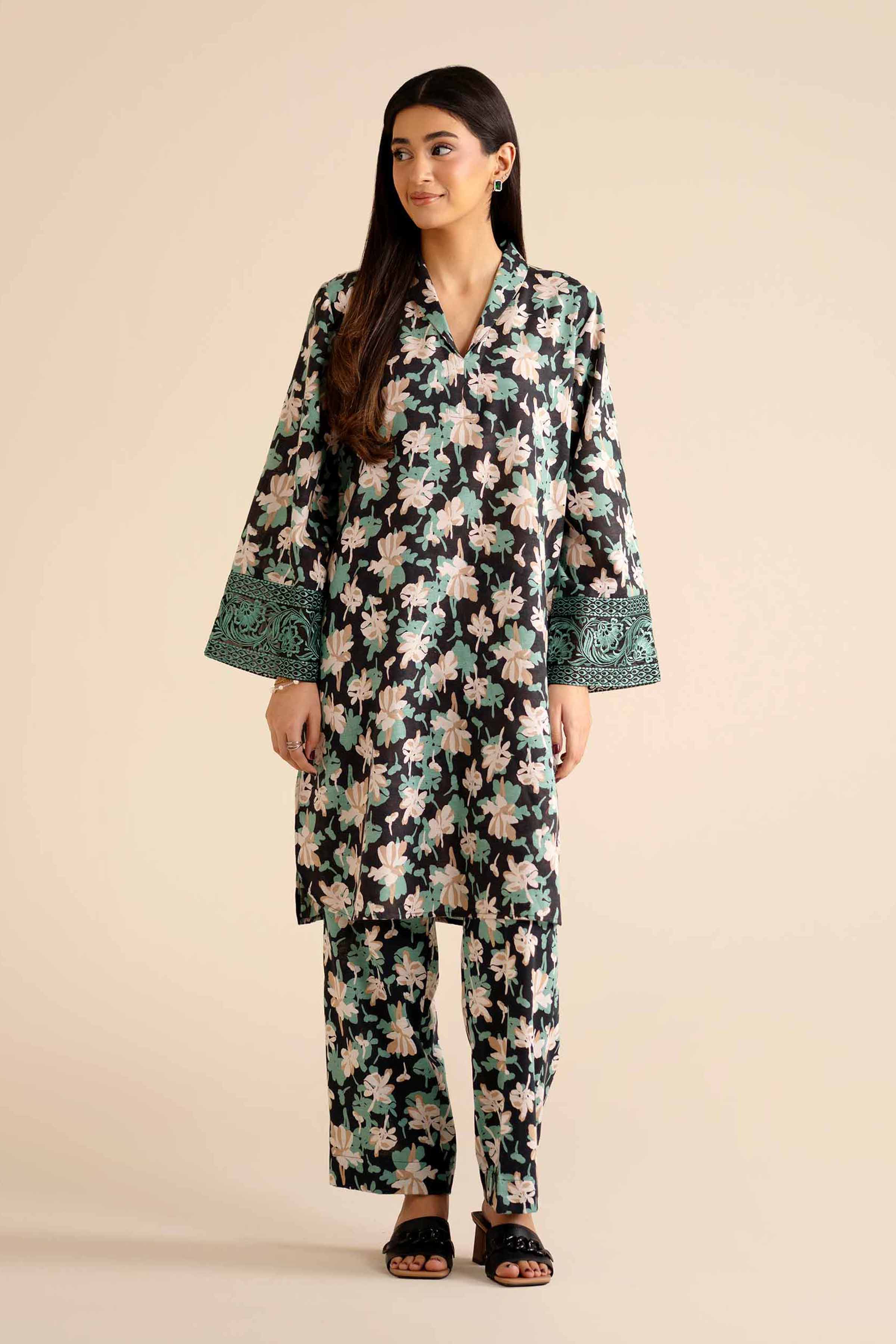 2 Piece - Printed Embroidered Suit - PW25-290 for Women - Pret Collection | Nishat | Shop Online