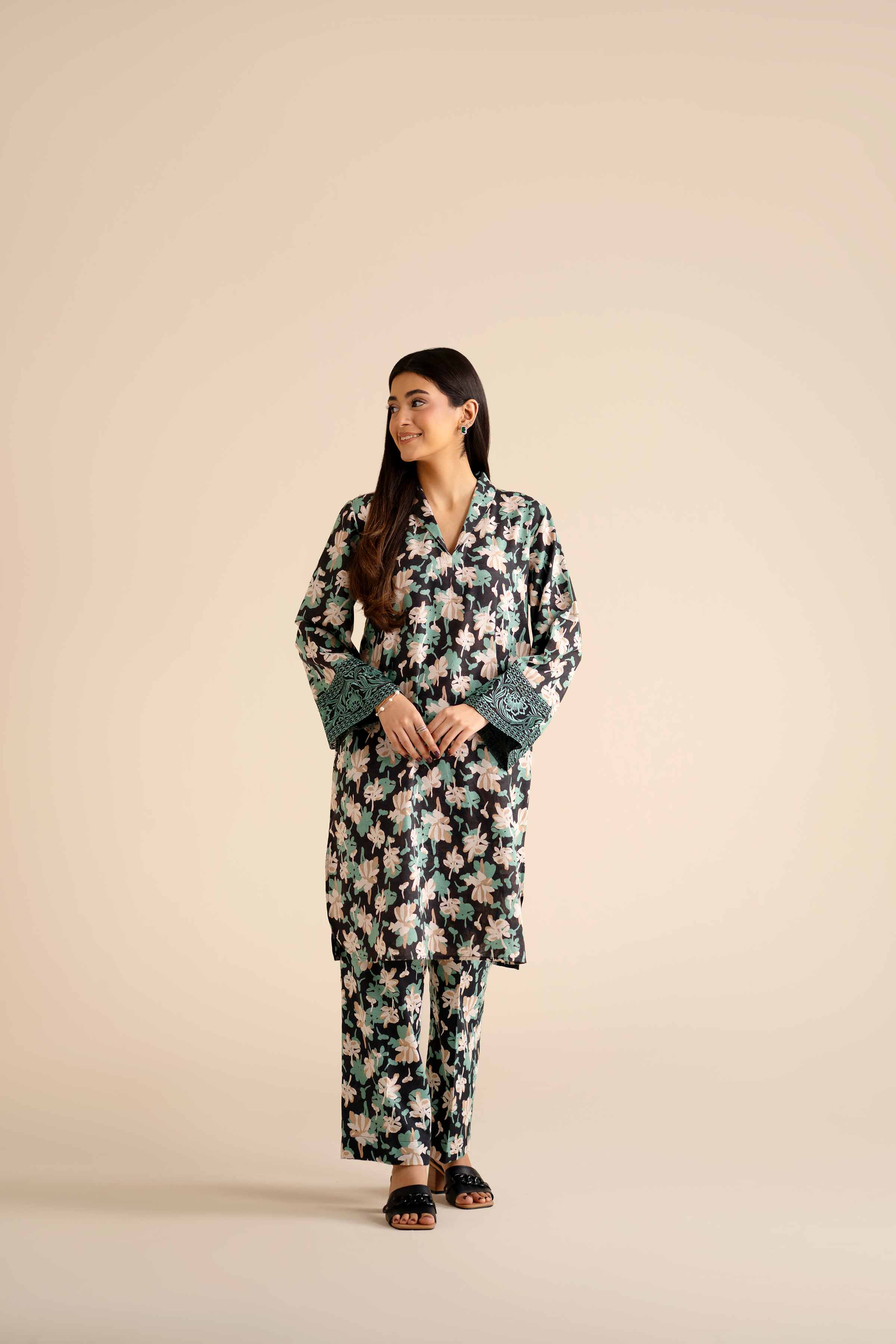 2 Piece - Printed Embroidered Suit - PW25-290 for Women - Pret Collection | Nishat | Shop Online