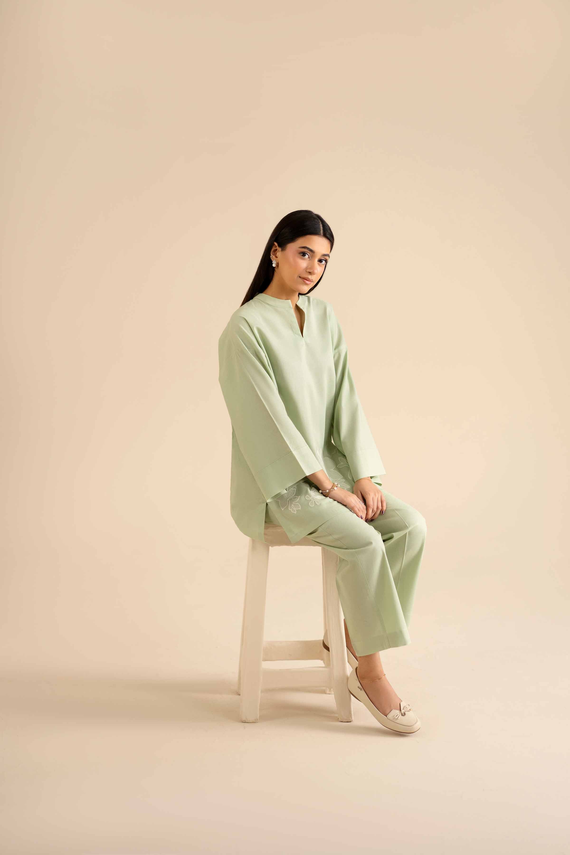 2 Piece - Embroidered Suit - PW25-300 for Women - Pret Collection | Nishat | Shop Online