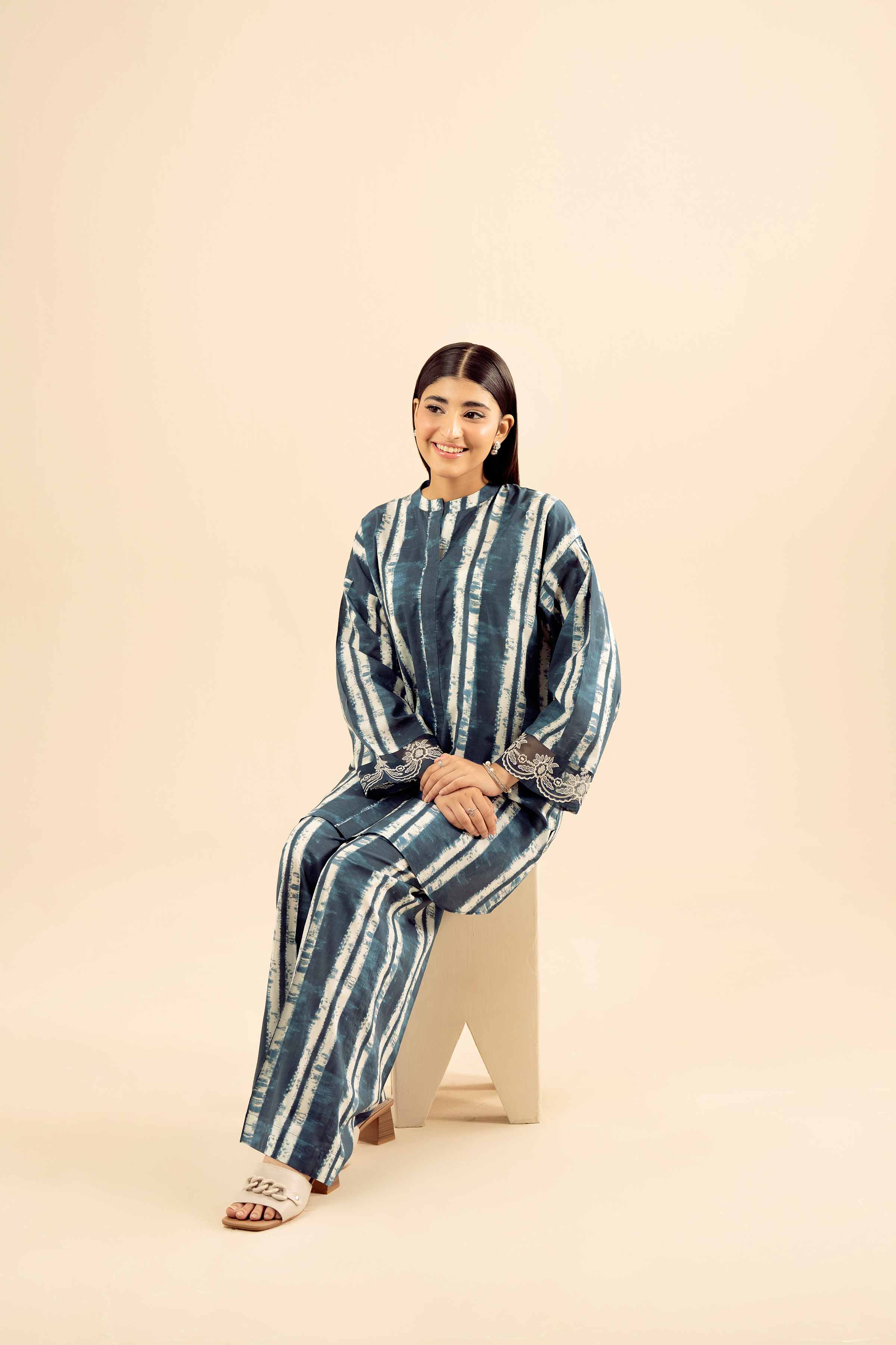 2 Piece - Printed Embroidered Suit - PW25-38 for Women - Pret Collection | Nishat | Shop Online