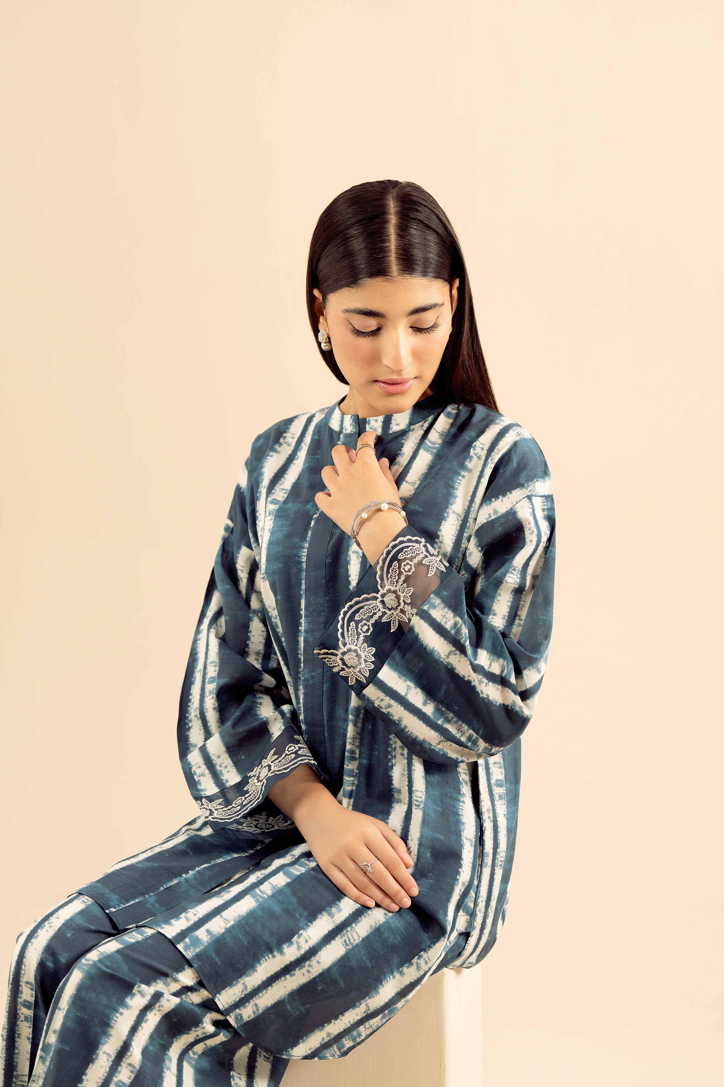 2 Piece - Printed Embroidered Suit - PW25-38 for Women - Pret Collection | Nishat | Shop Online