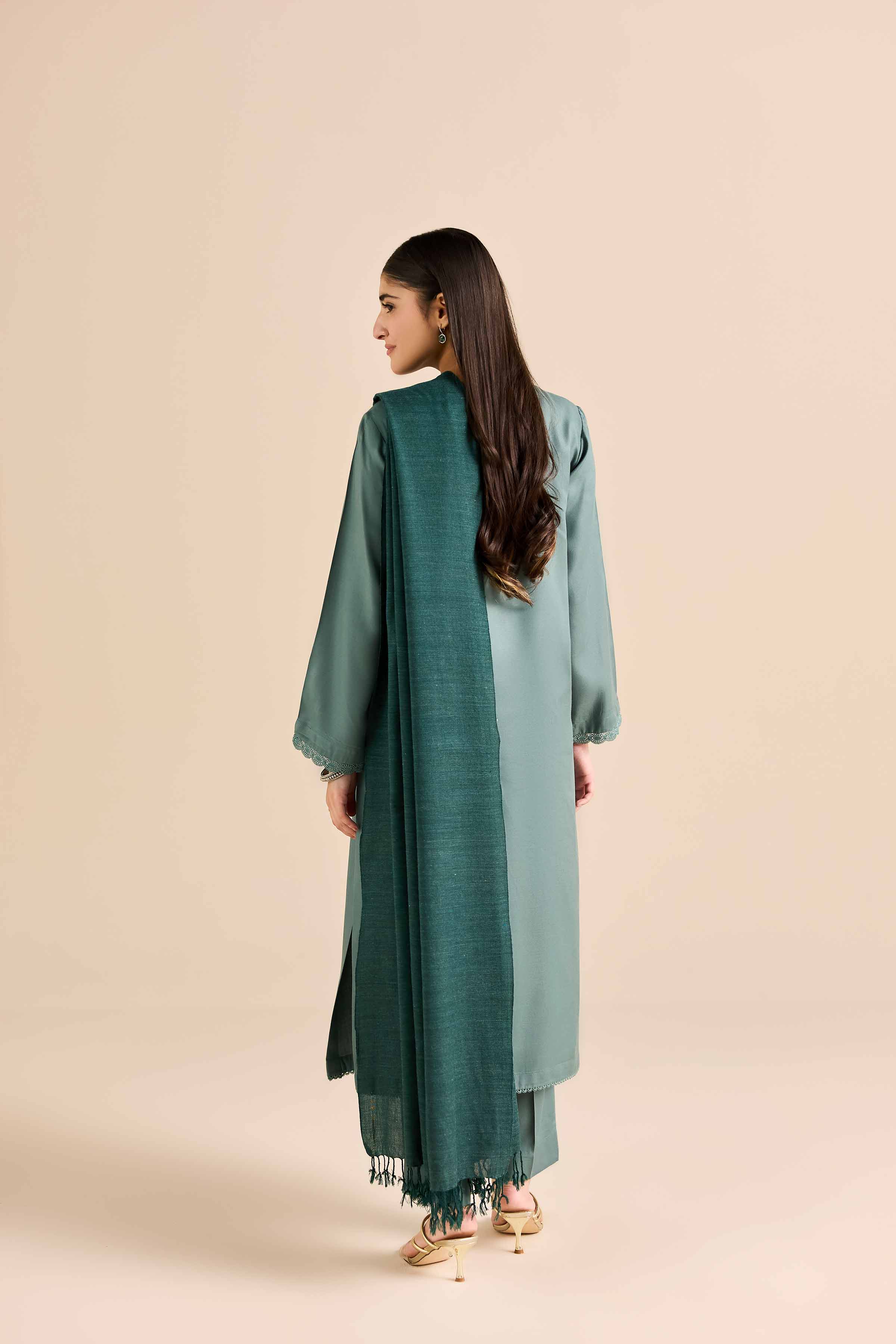 3 Piece - Embroidered Suit - PW25-423