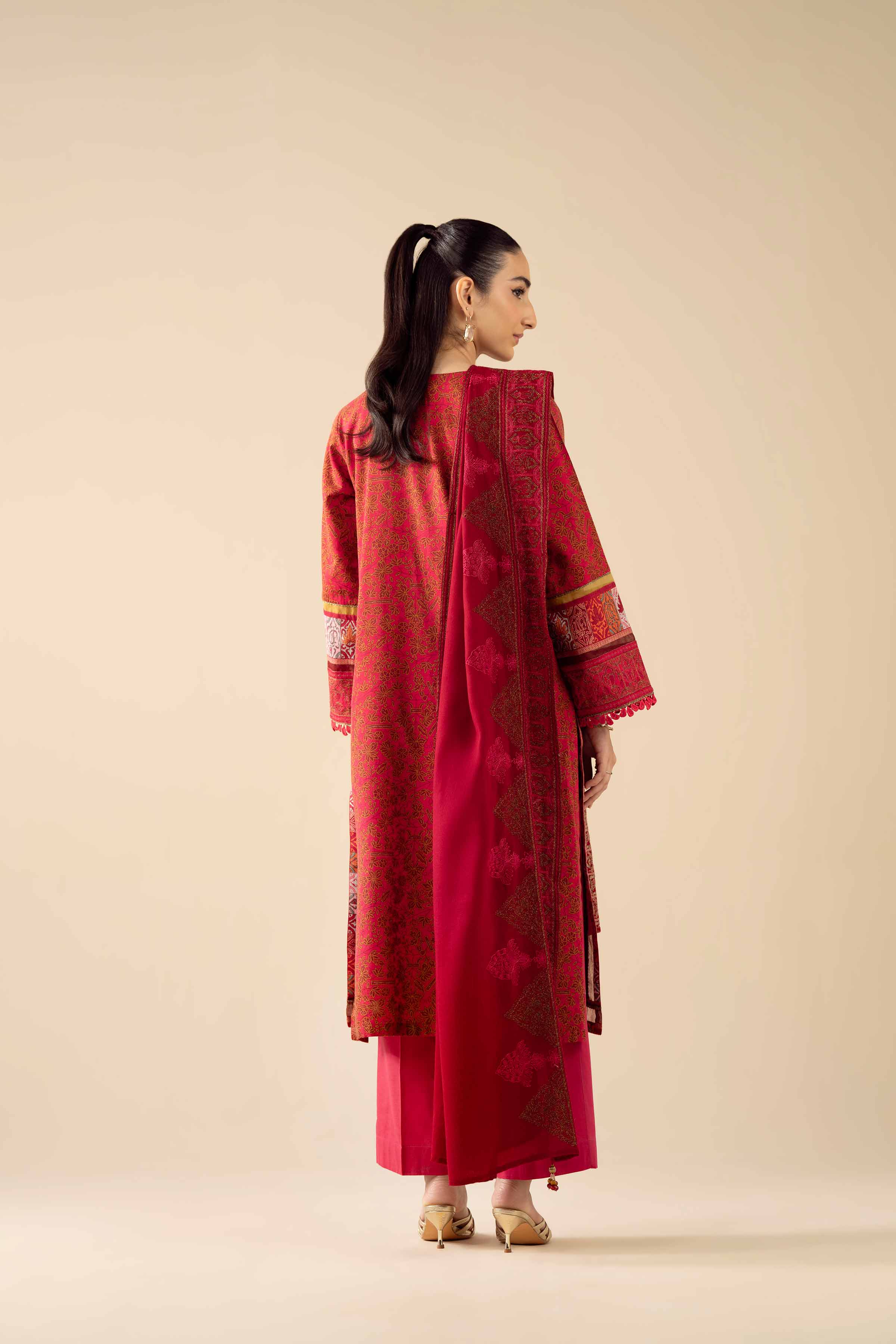 3 Piece - Printed Embroidered Suit - PW25-428 for Women - Pret Collection | Nishat | Shop Online