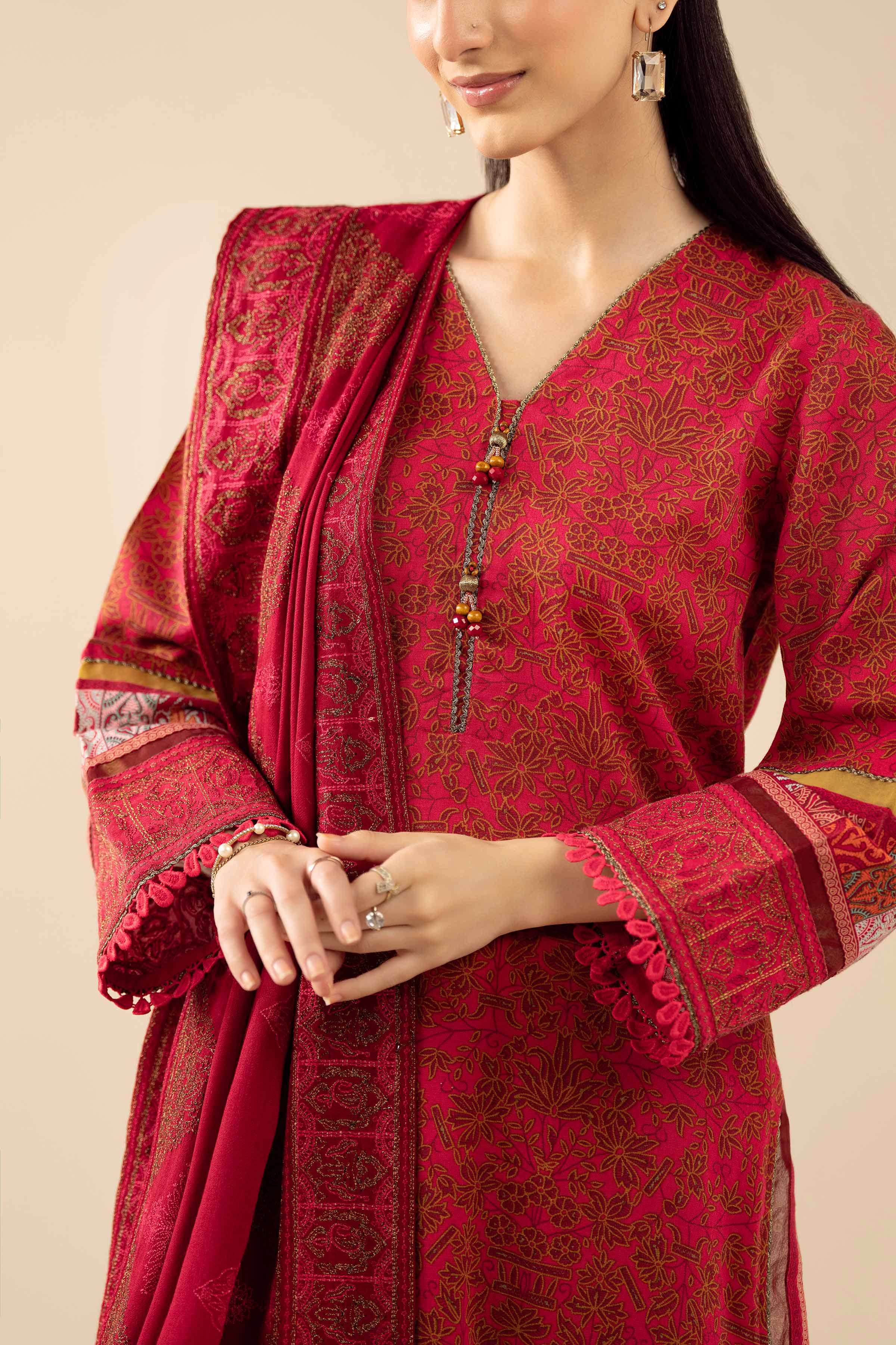 3 Piece - Printed Embroidered Suit - PW25-428 for Women - Pret Collection | Nishat | Shop Online