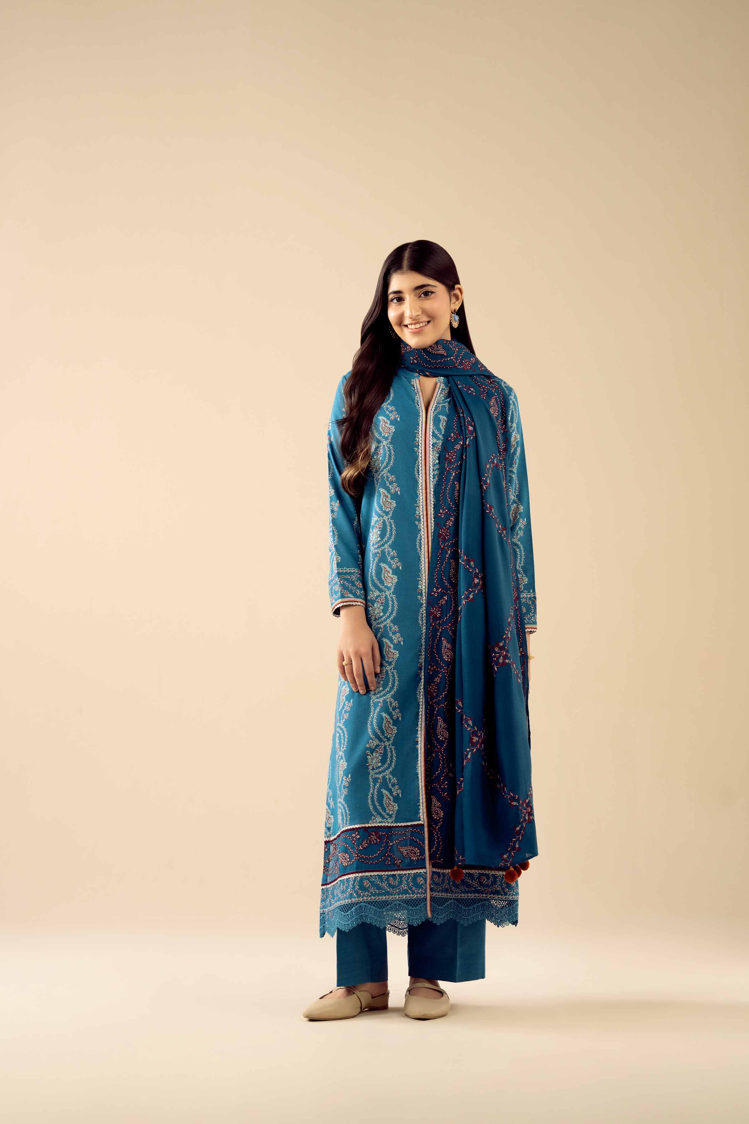 3 Piece - Printed Embroidered Suit - PW25-431 for Women - Pret Collection | Nishat | Shop Online