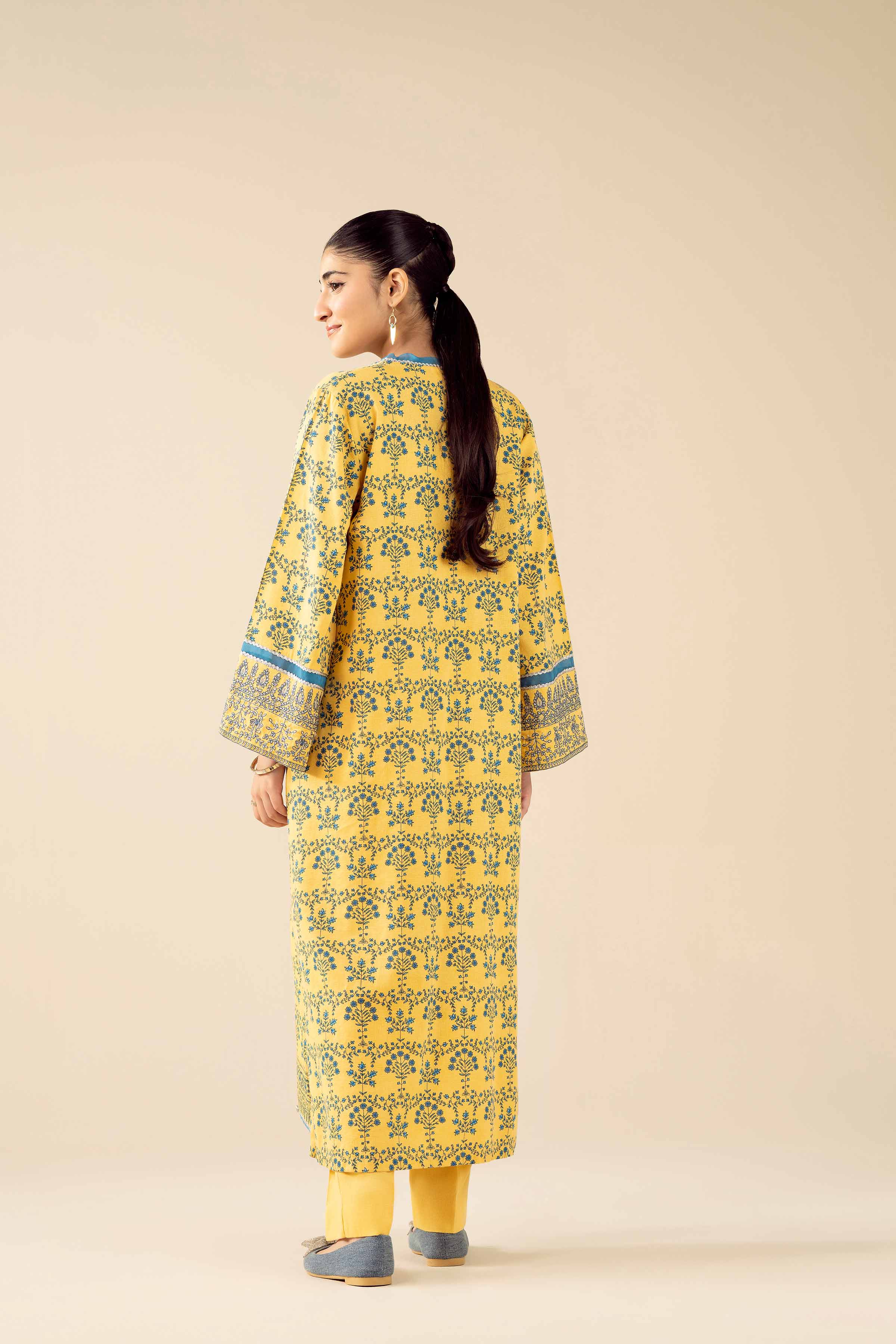 2 Piece - Printed Embroidered Suit - PW25-432