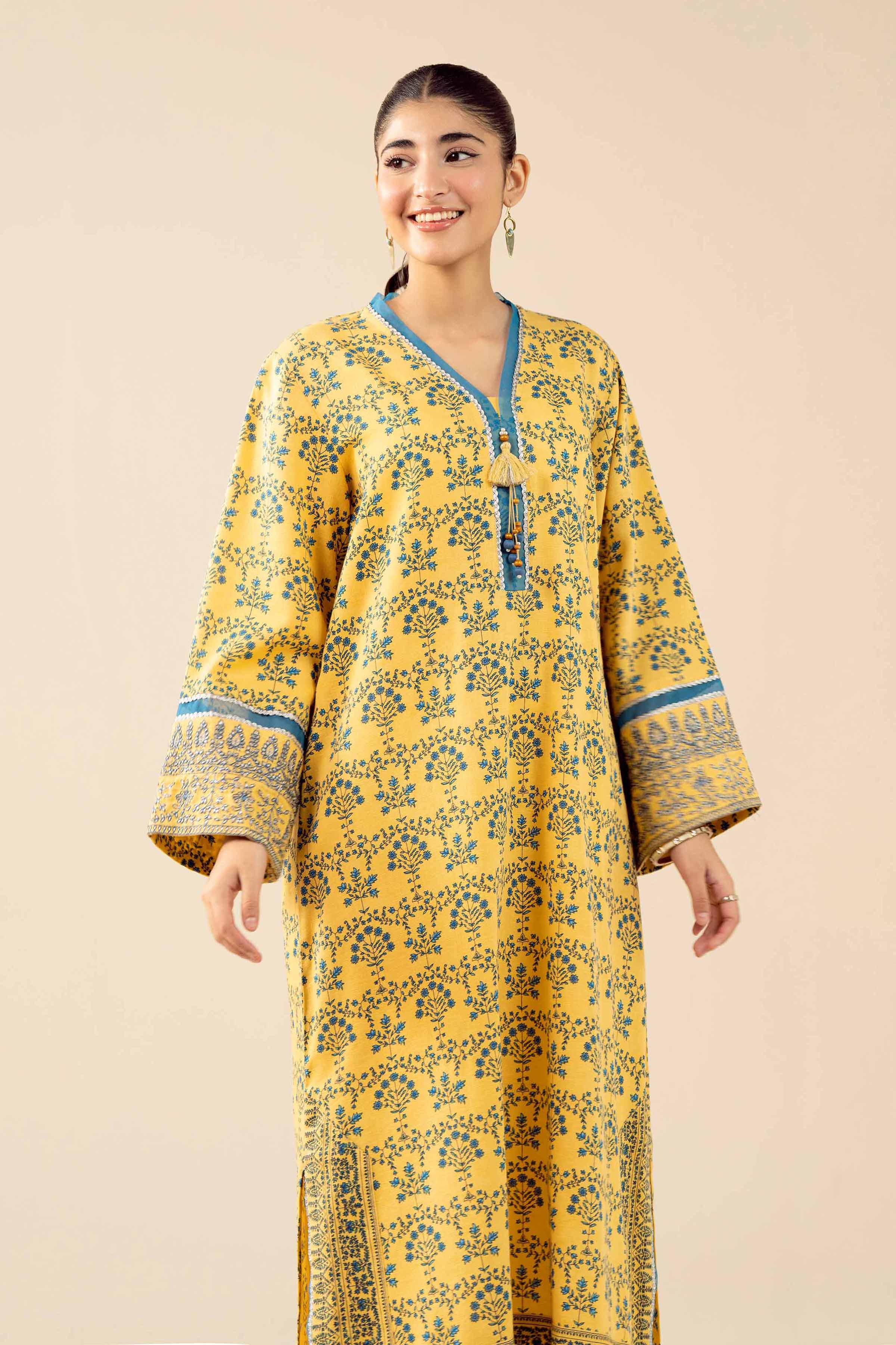 2 Piece - Printed Embroidered Suit - PW25-432