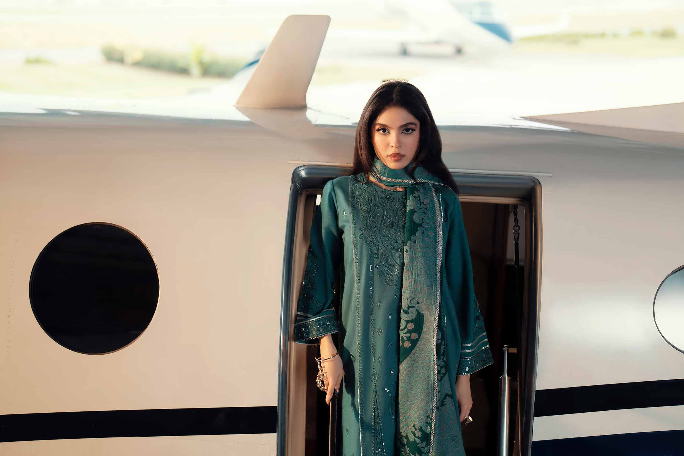 3 Piece - Embroidered Suit - PW25-435