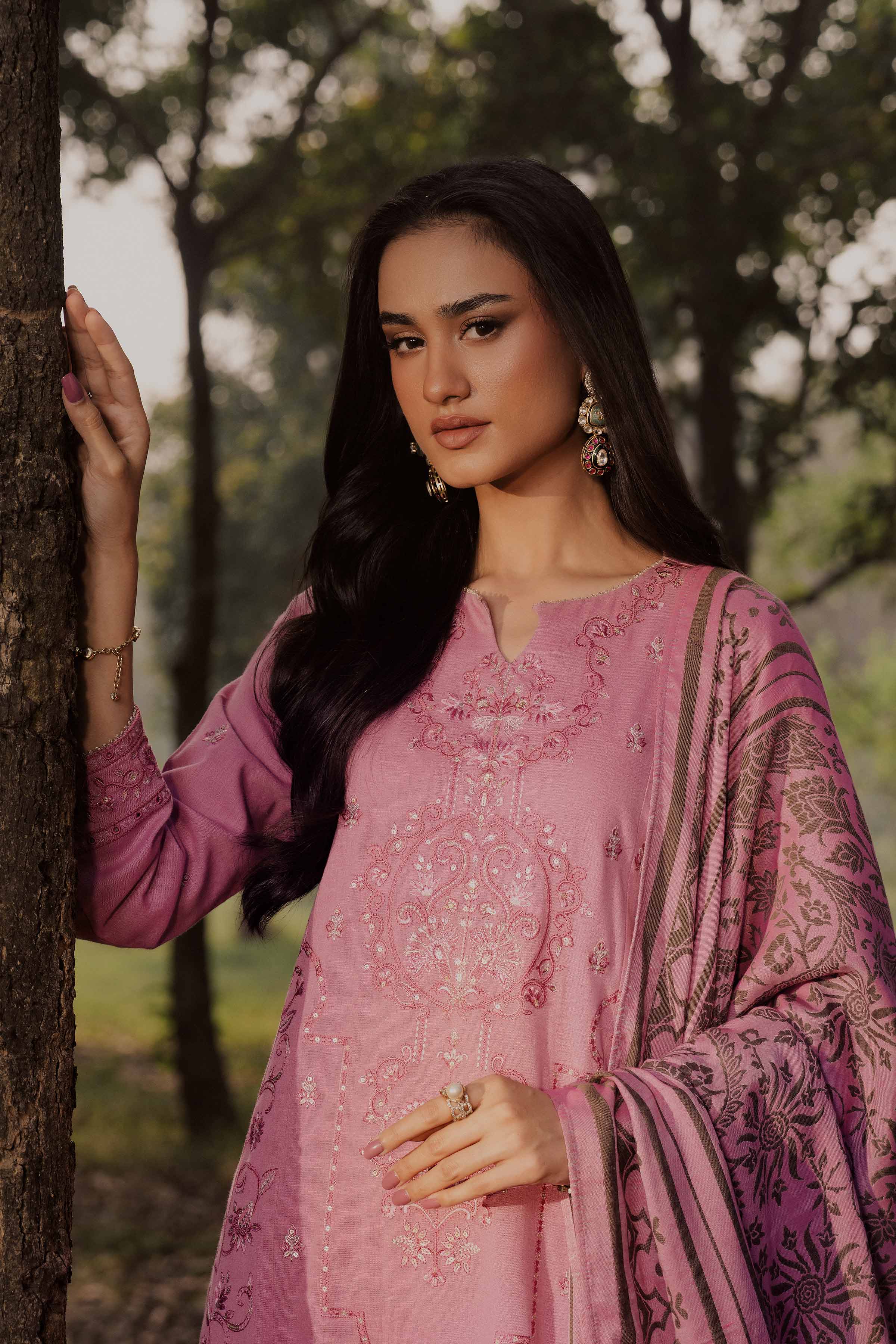 3 Piece - Embroidered Suit - PW25-436