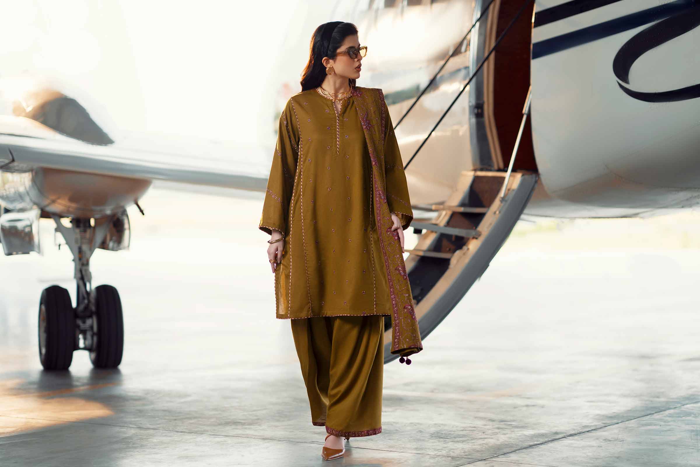 3 Piece - Embroidered Suit - PW25-438 for Women - Pret Collection | Nishat | Shop Online