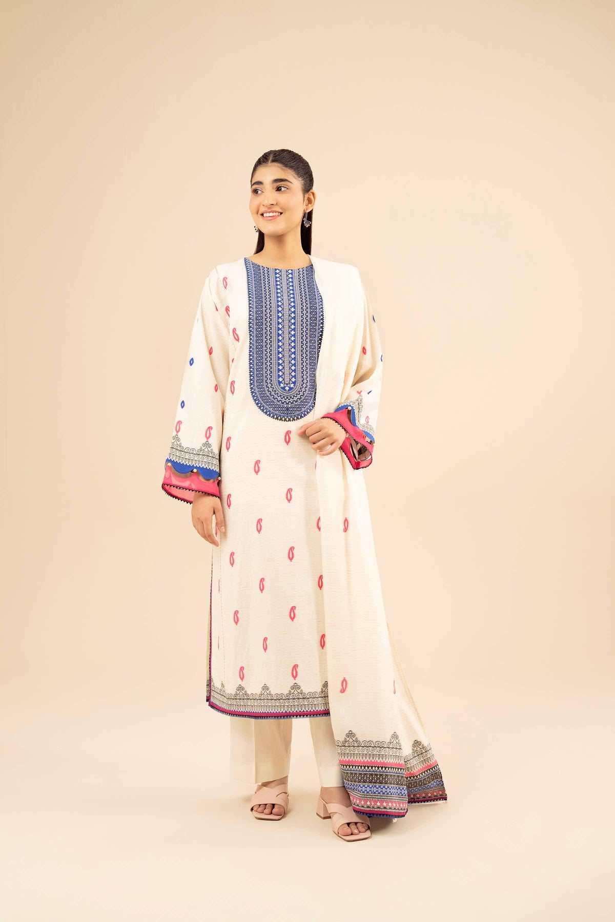 3 Piece - Printed Suit - PW25-453 for Women - Pret Collection | Nishat | Shop Online