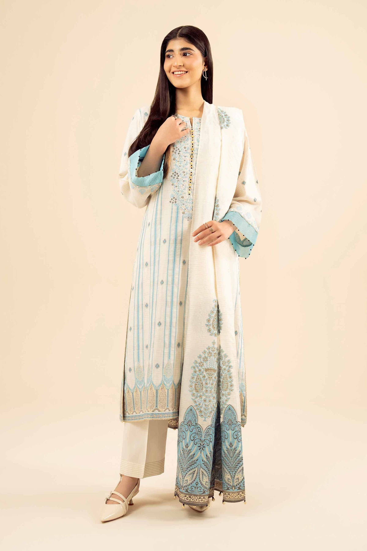 3 Piece - Printed Suit - PW25-456 for Women - Pret Collection | Nishat | Shop Online