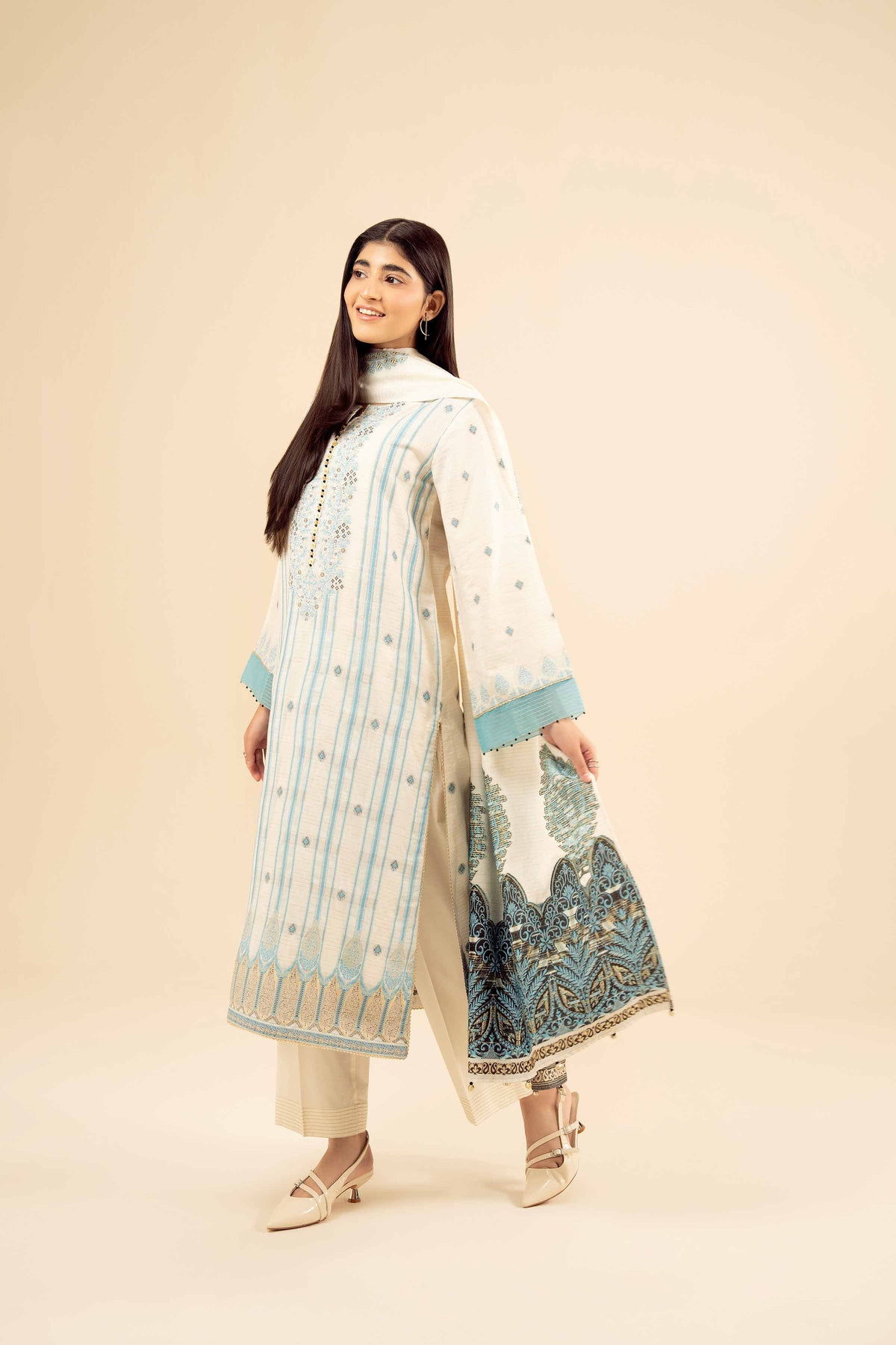 3 Piece - Printed Suit - PW25-456 for Women - Pret Collection | Nishat | Shop Online