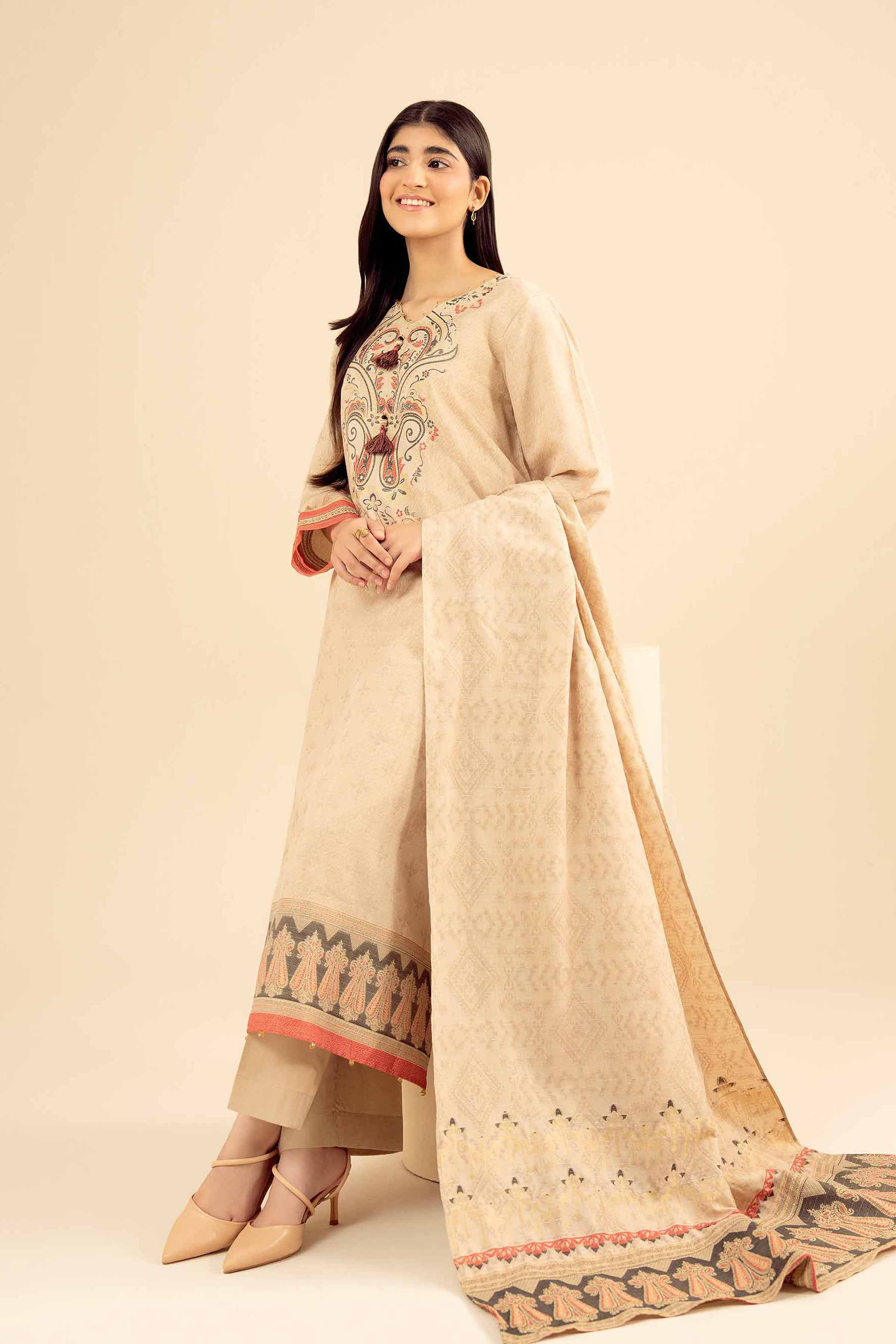 3 Piece - Printed Suit - PW25-457 for Women - Pret Collection | Nishat | Shop Online
