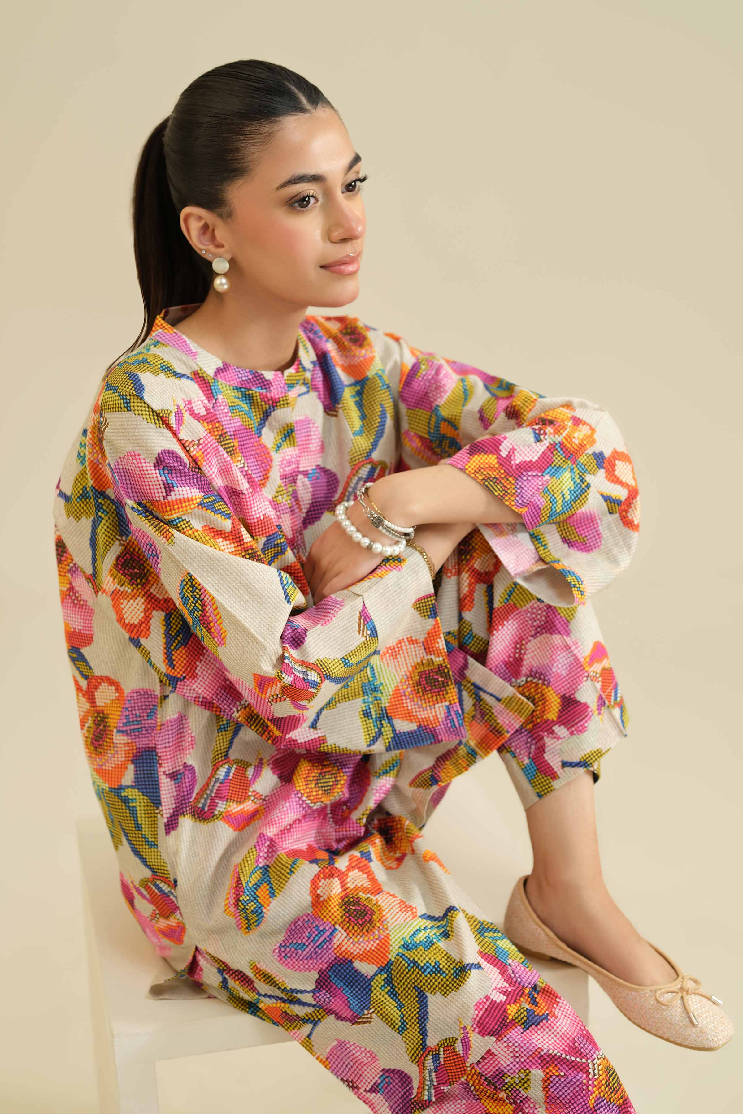 2 Piece - Printed Suit - PW25-46 for Women - Pret Collection | Nishat | Shop Online