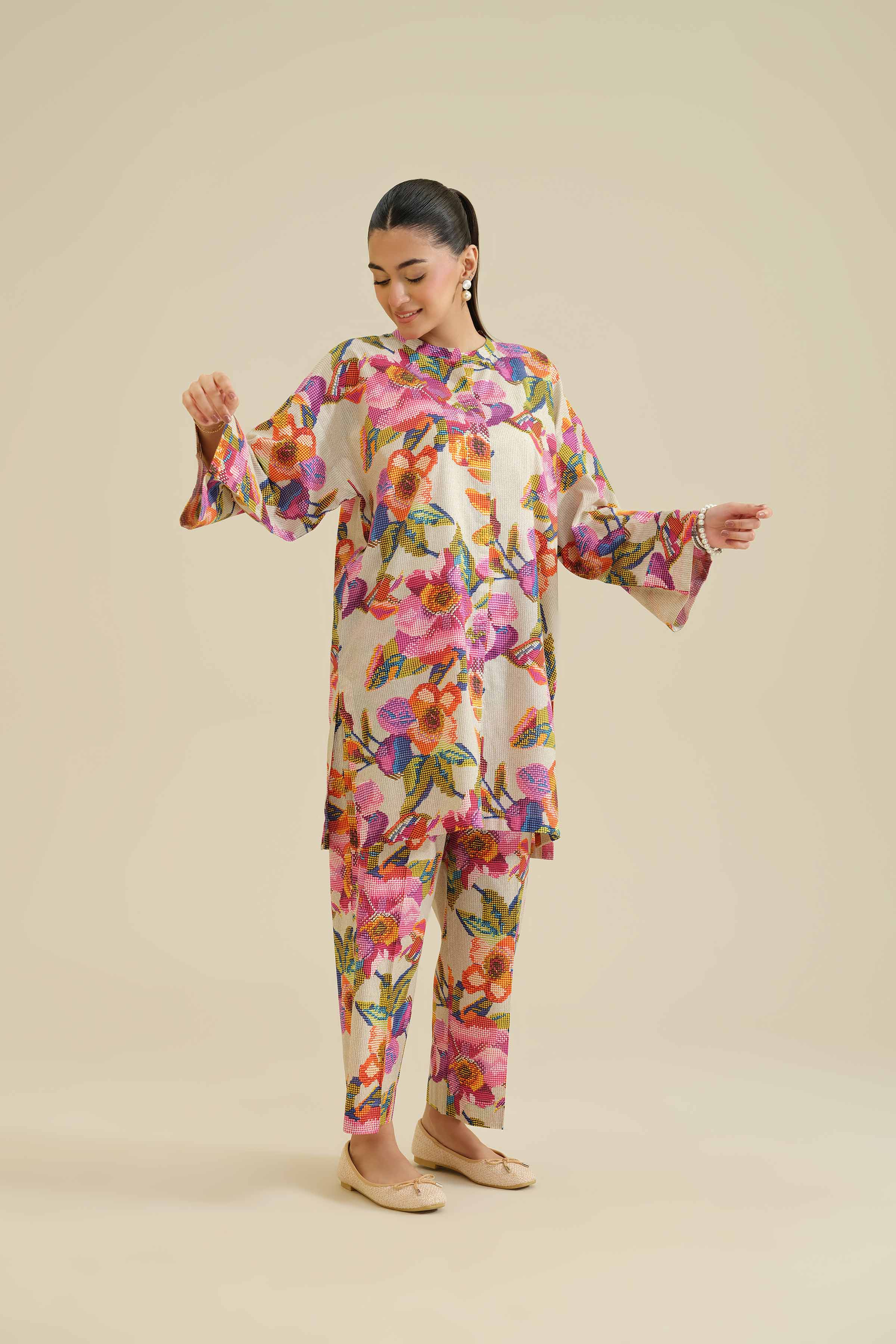 2 Piece - Printed Suit - PW25-46 for Women - Pret Collection | Nishat | Shop Online