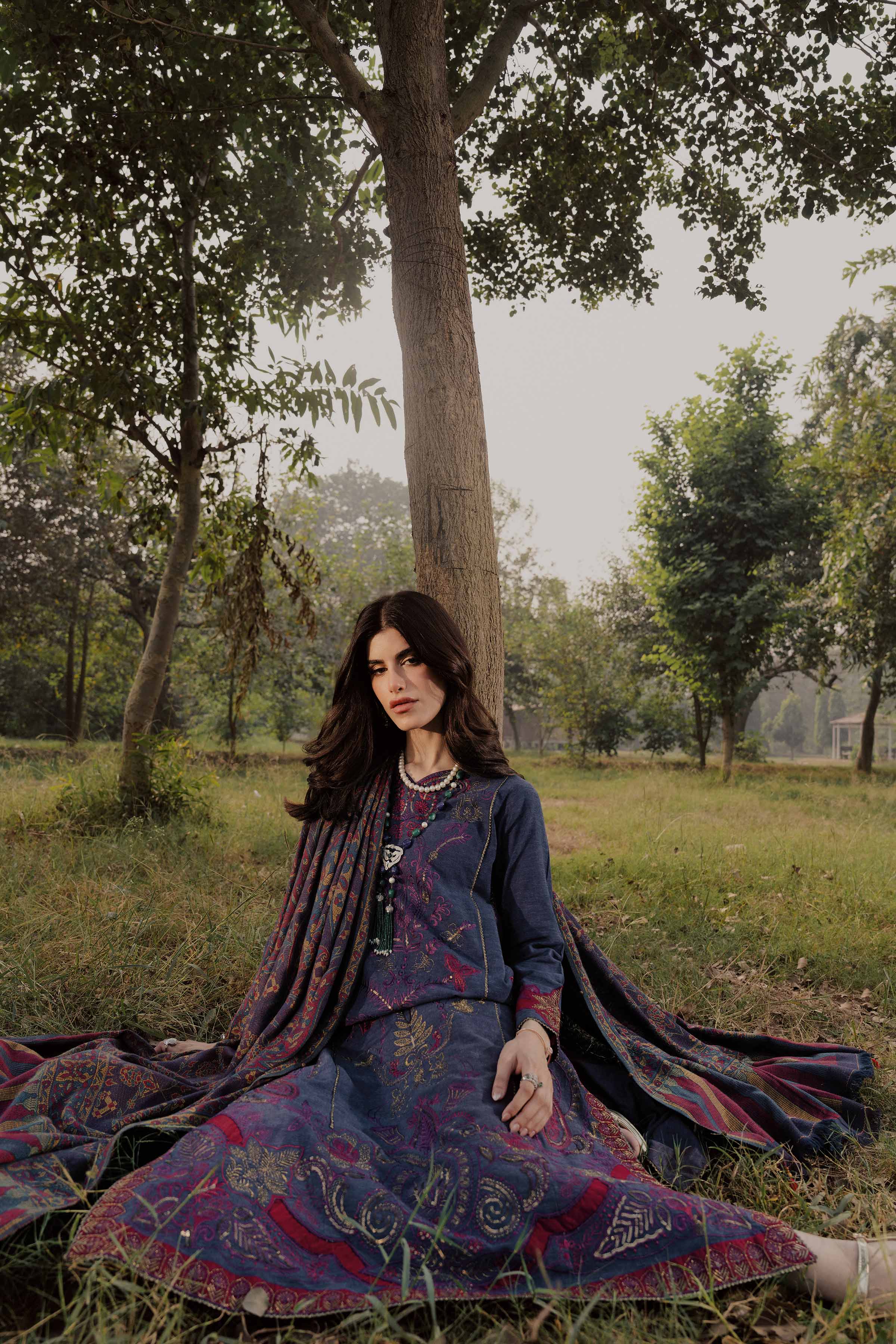 3 Piece - Embroidered Suit - PW25-478