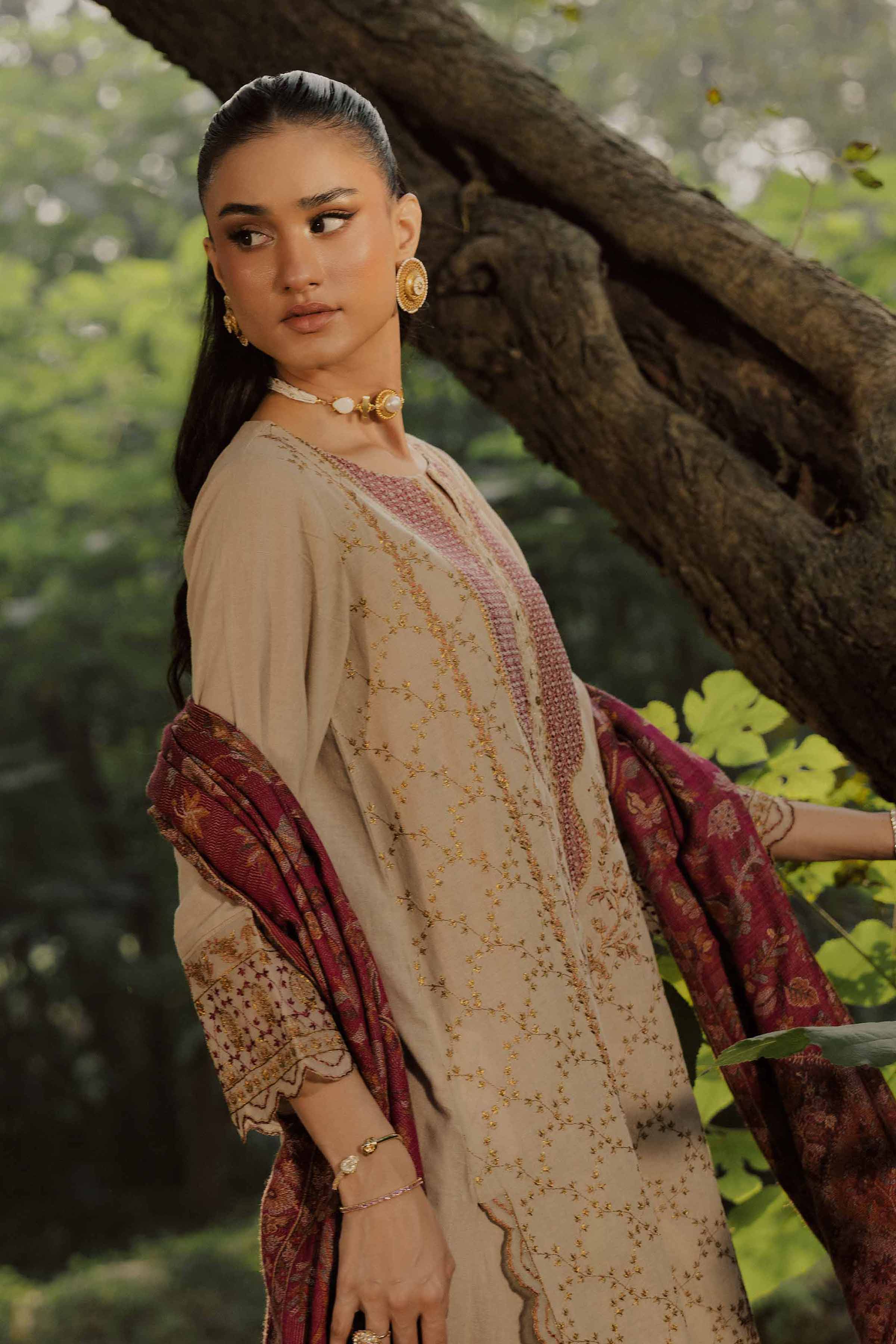 3 Piece - Embroidered Suit - PW25-480 for Women - Pret Collection | Nishat | Shop Online