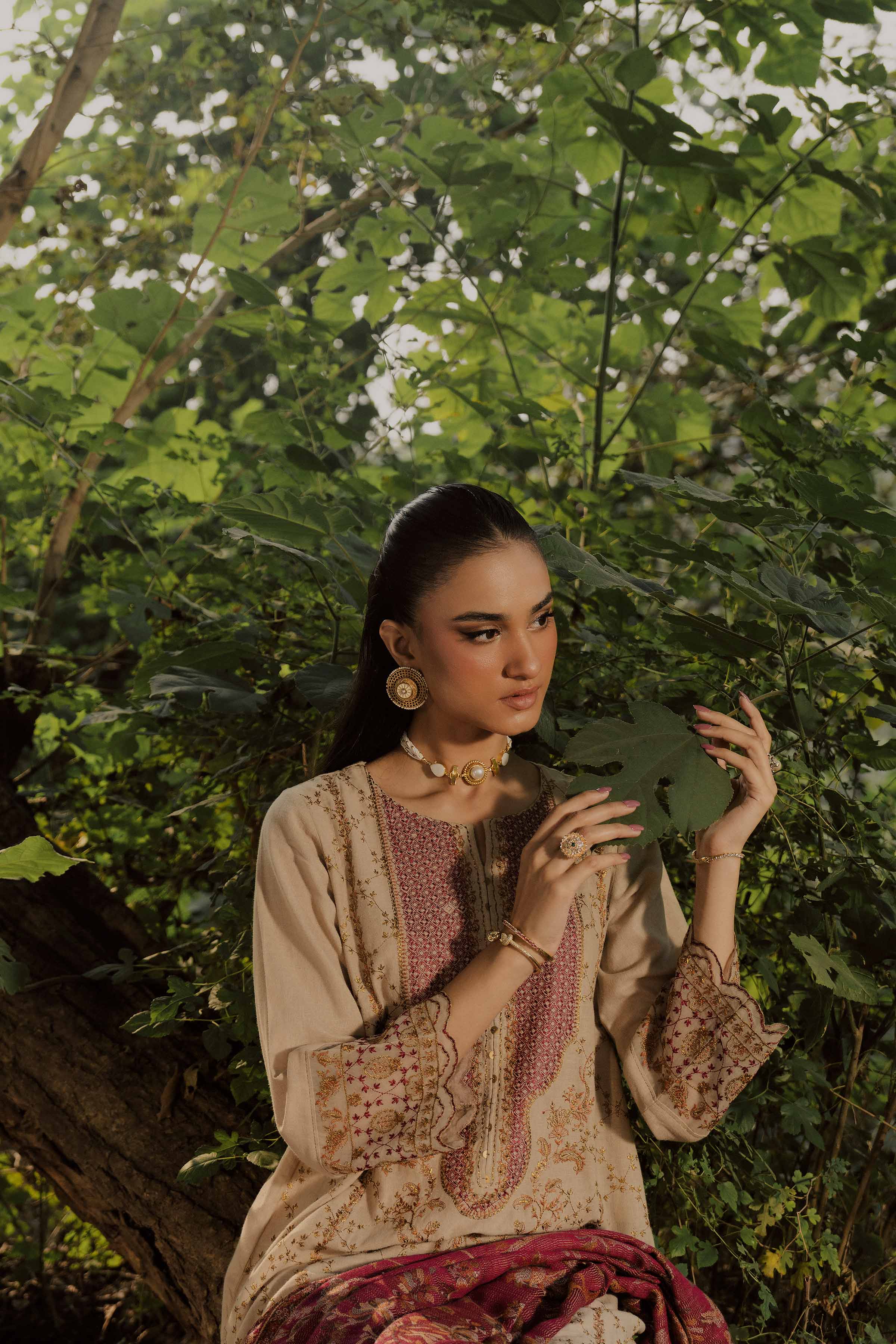 3 Piece - Embroidered Suit - PW25-480 for Women - Pret Collection | Nishat | Shop Online