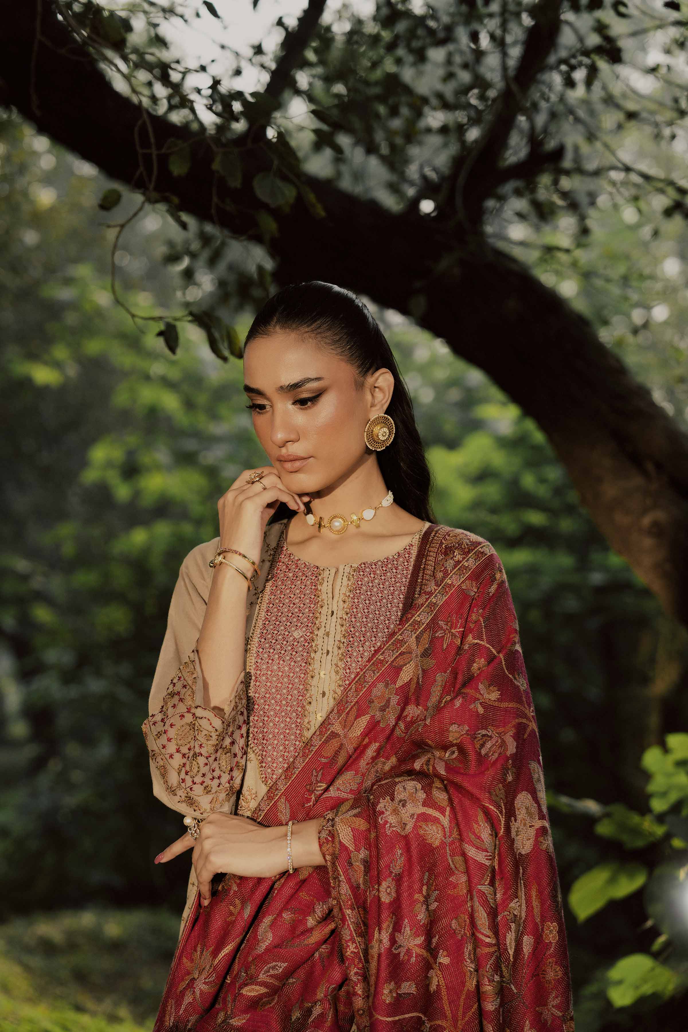 3 Piece - Embroidered Suit - PW25-480 for Women - Pret Collection | Nishat | Shop Online