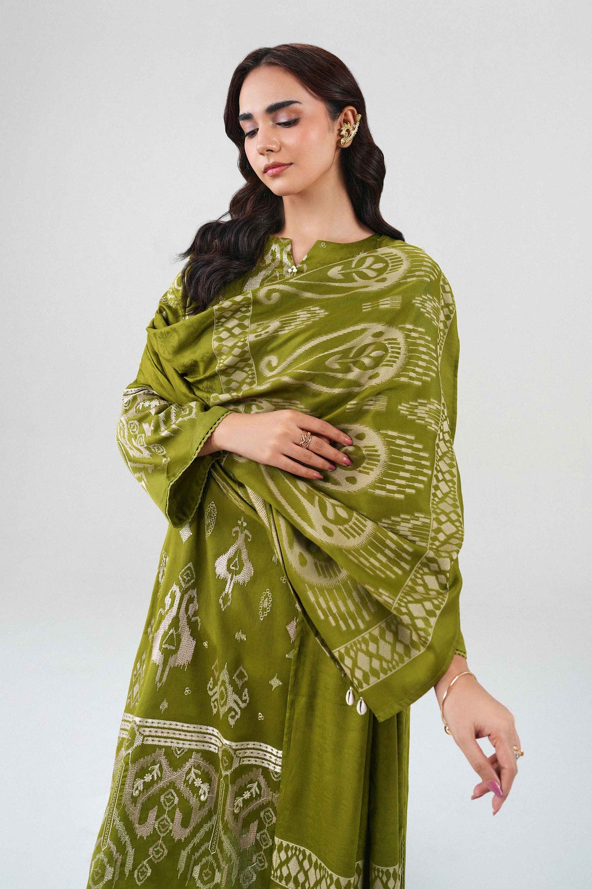 3 Piece - Printed Embroidered Suit - PW25-501 for Women - Pret Collection | Nishat | Shop Online
