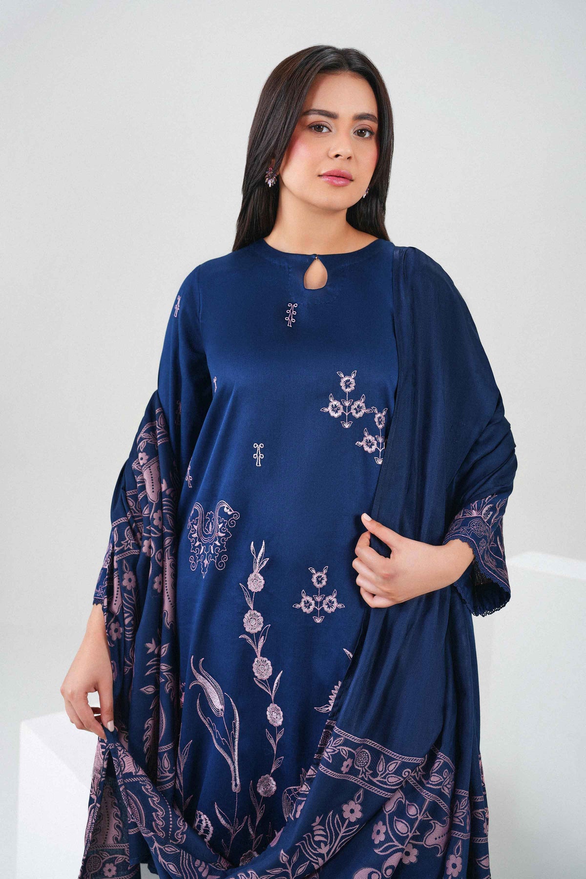 3 Piece - Embroidered Suit - PW25-503 for Women - Pret Collection | Nishat | Shop Online