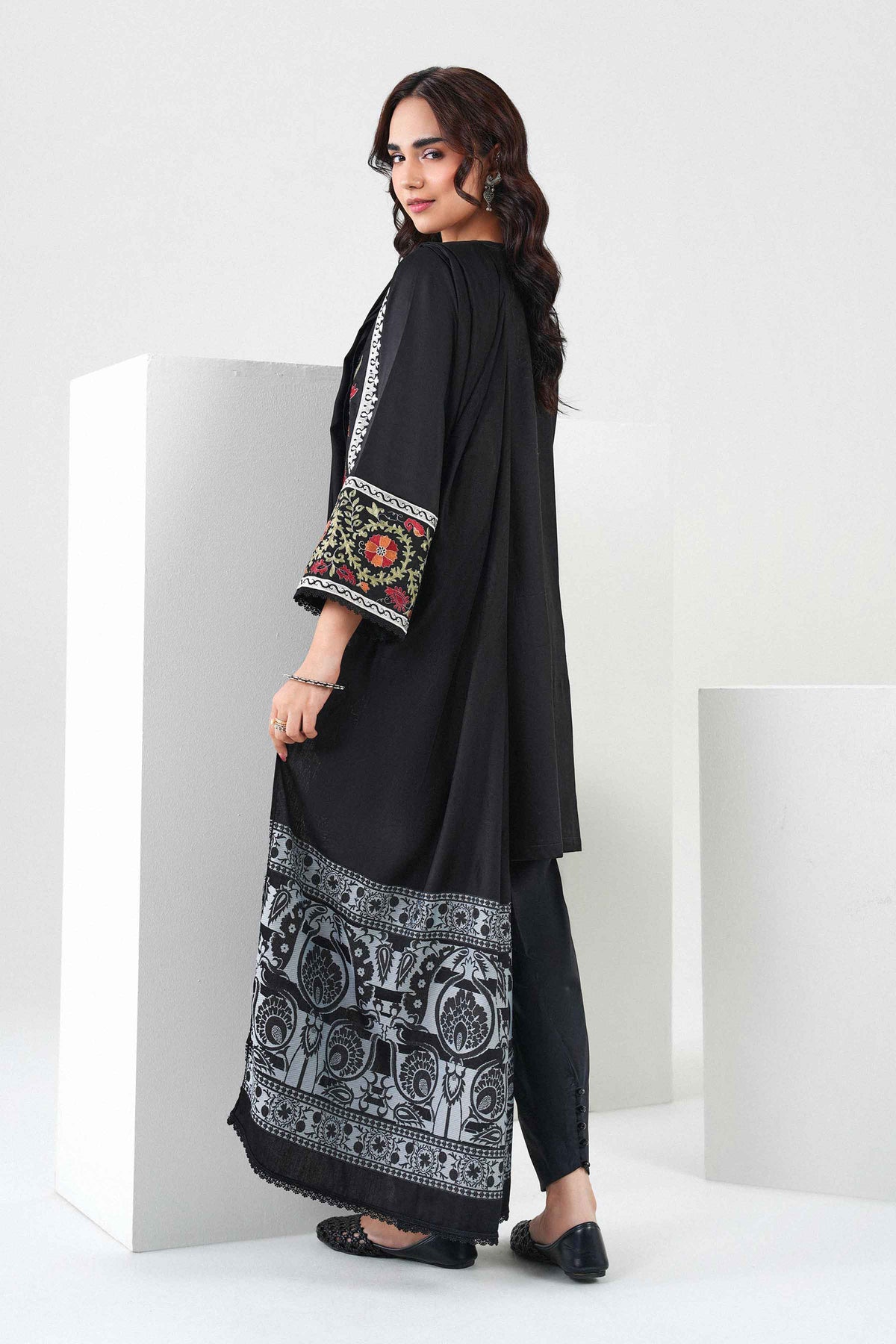 3 Piece - Embroidered Suit - PW25-504 for Women - Pret Collection | Nishat | Shop Online