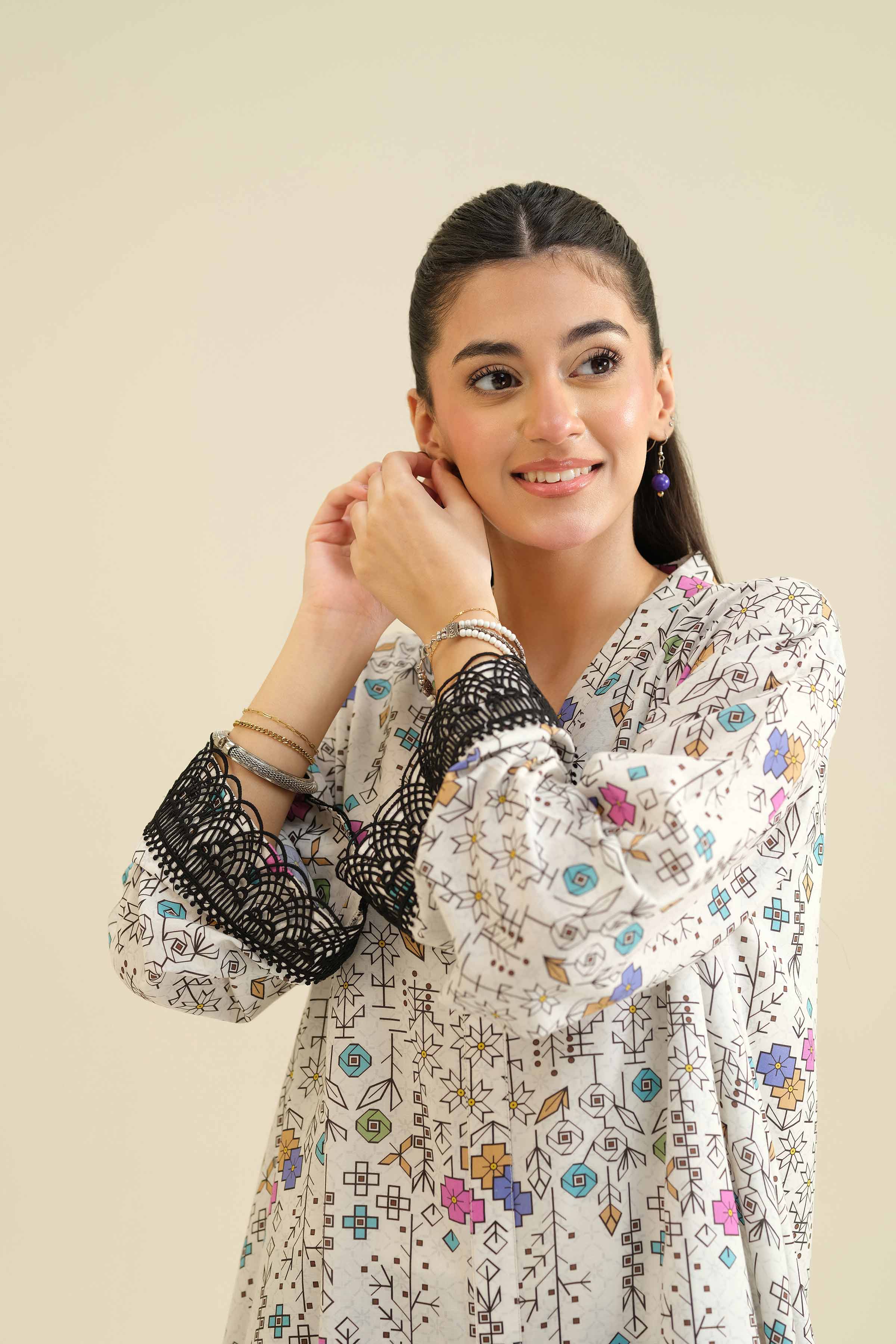 2 Piece - Printed Suit - PW25-51 for Women - Pret Collection | Nishat | Shop Online