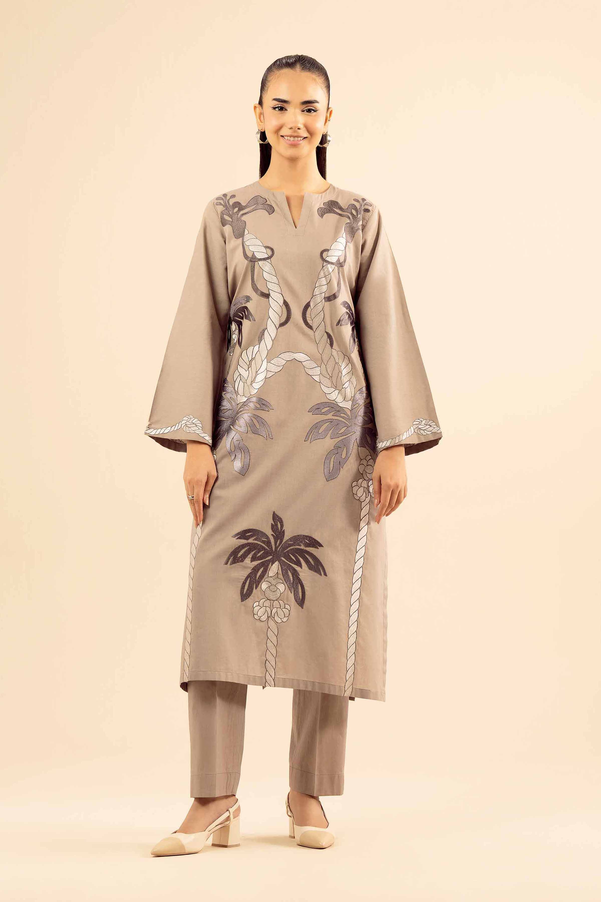2 Piece - Embroidered Suit - PW25-54 for Women - Pret Collection | Nishat | Shop Online