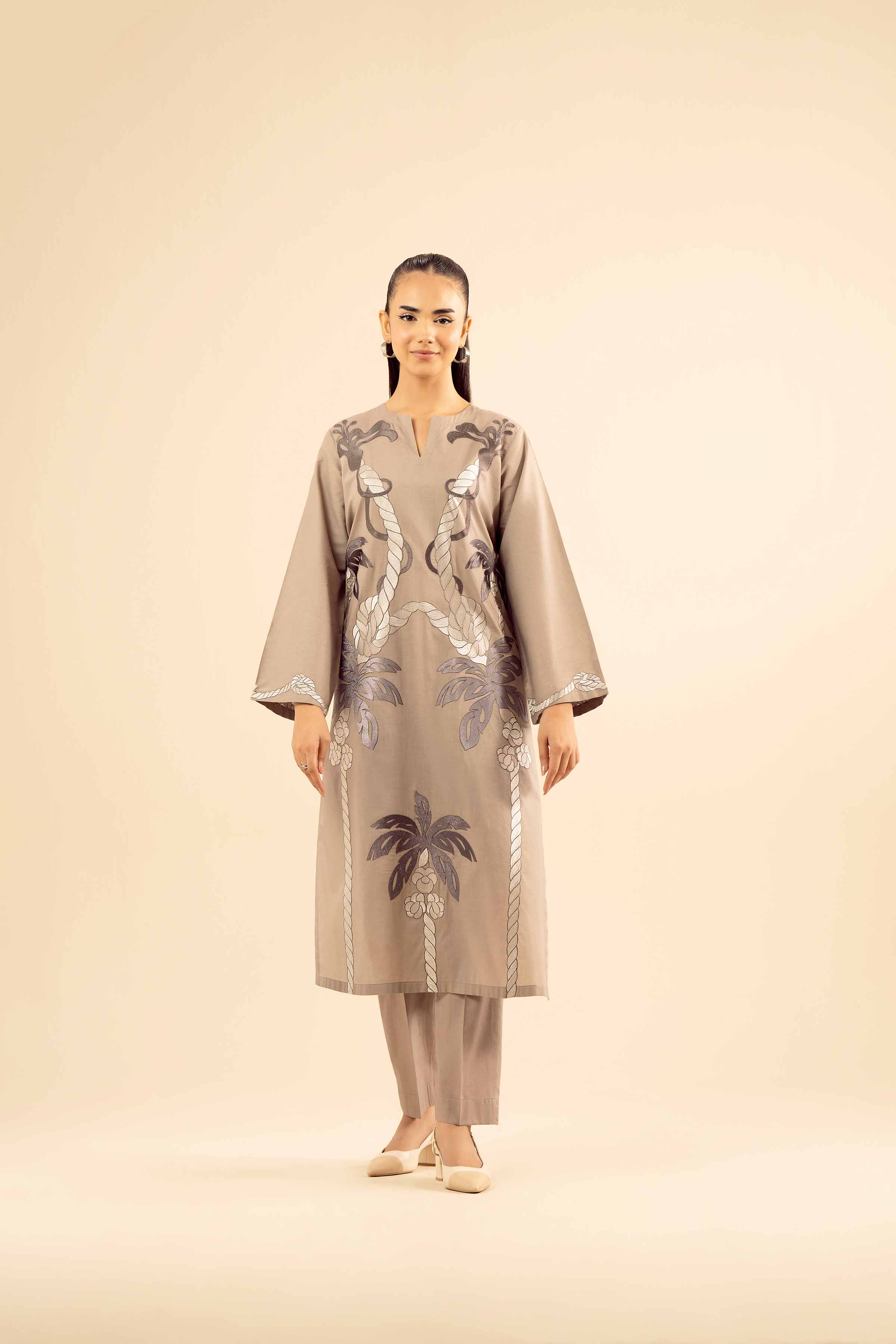 2 Piece - Embroidered Suit - PW25-54 for Women - Pret Collection | Nishat | Shop Online