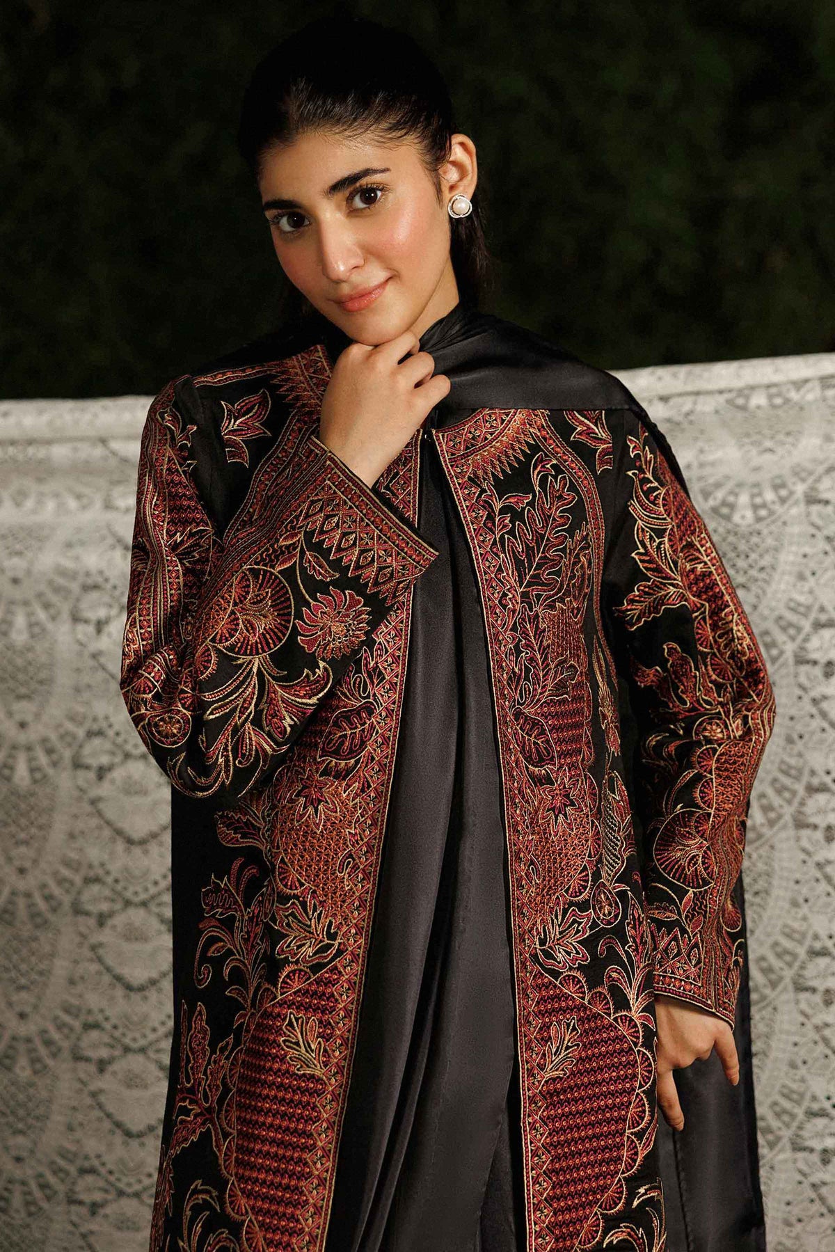 Embroidered Jacket - PW25-542 for Women - Pret Collection | Nishat | Shop Online