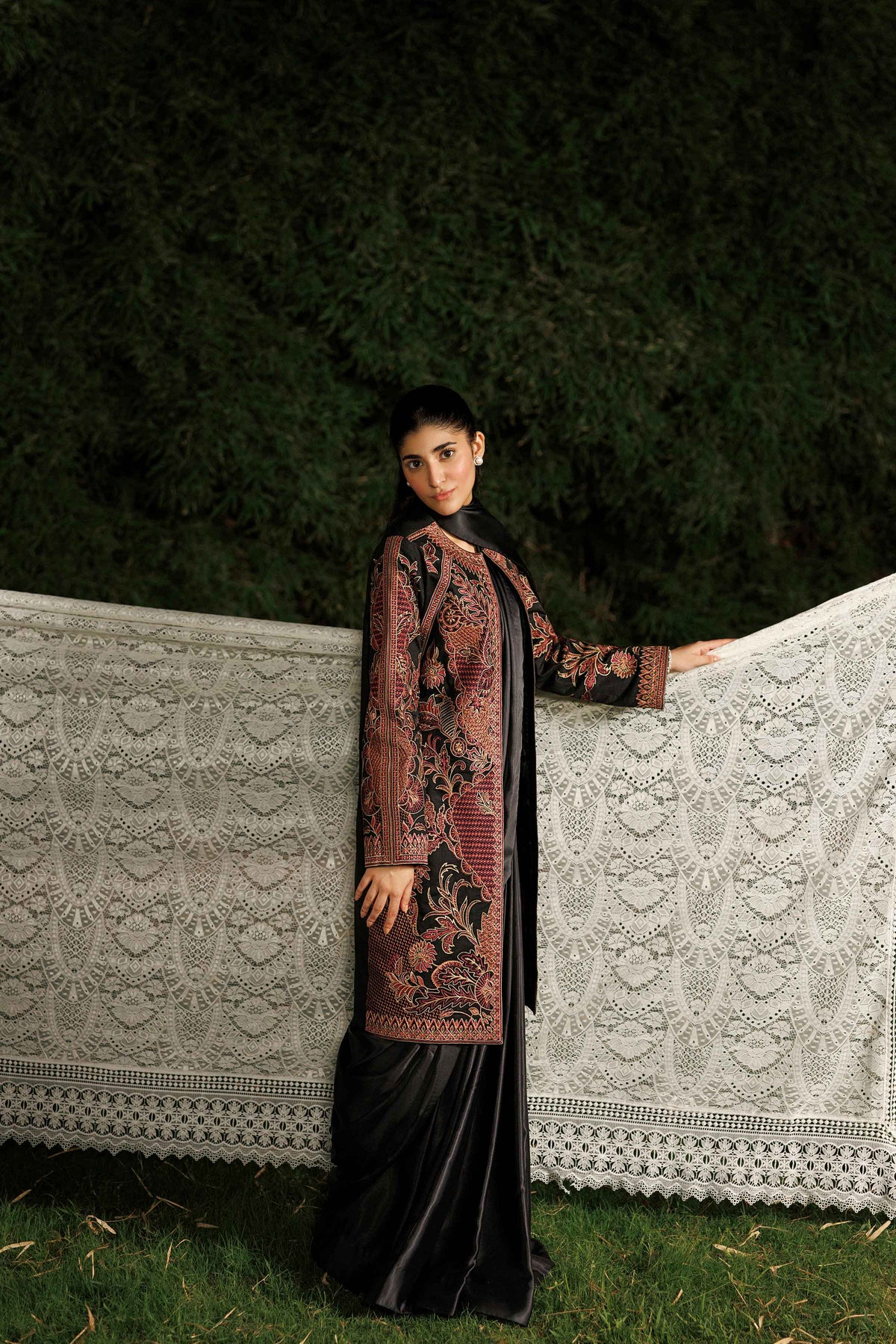 Embroidered Jacket - PW25-542 for Women - Pret Collection | Nishat | Shop Online