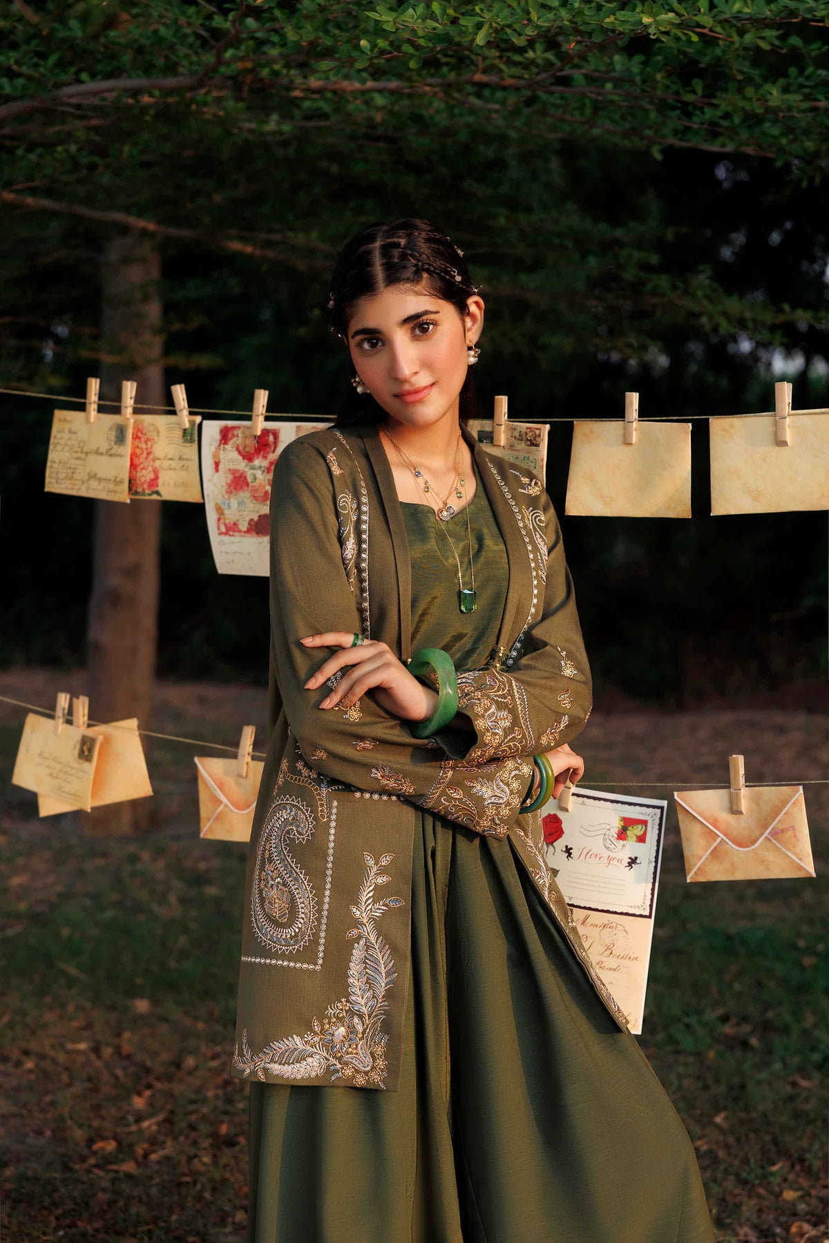 Embroidered Jacket - PW25-547 for Women - Pret Collection | Nishat | Shop Online