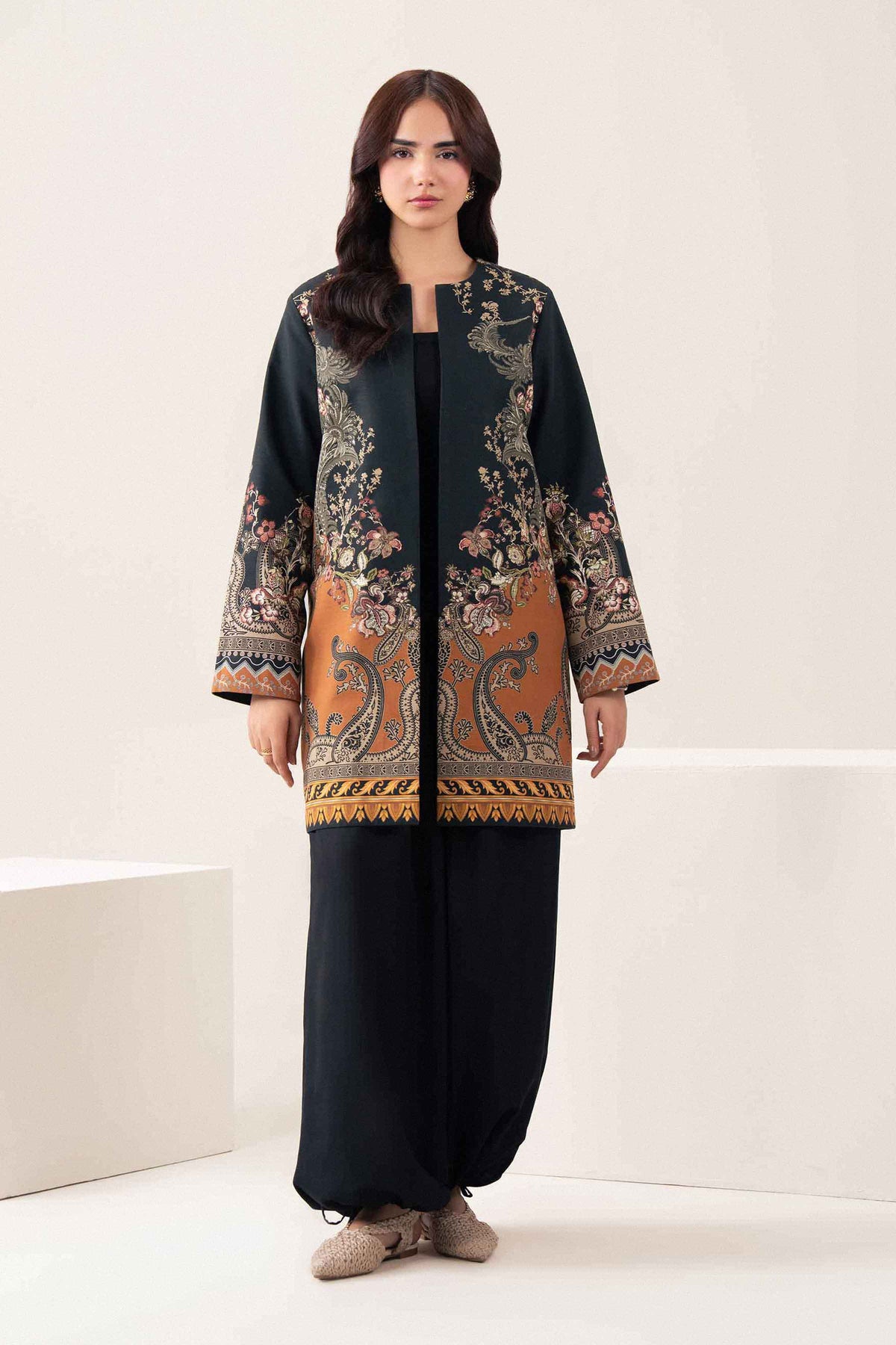 Printed Jacket - PW25-554 for Women - Pret Collection | Nishat | Shop Online
