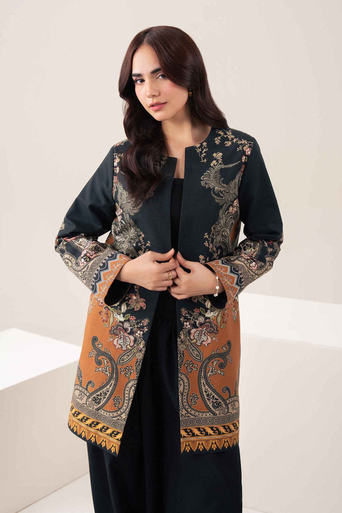 Printed Jacket - PW25-554 for Women - Pret Collection | Nishat | Shop Online