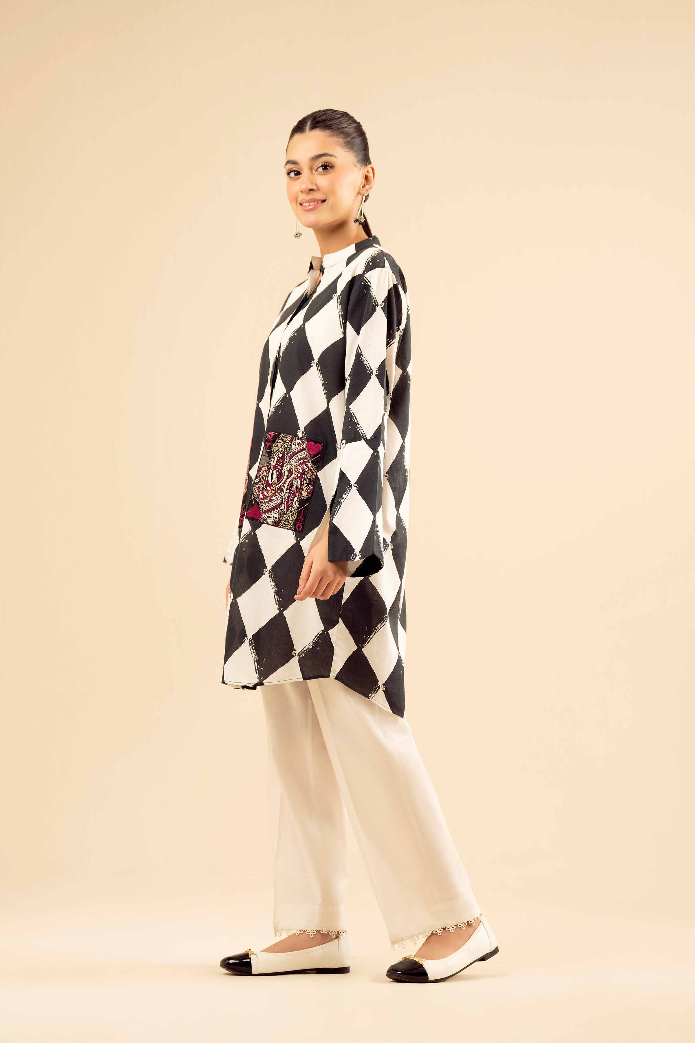 Printed Embroidered Shirt - PW25-562 for Women - Pret Collection | Nishat | Shop Online