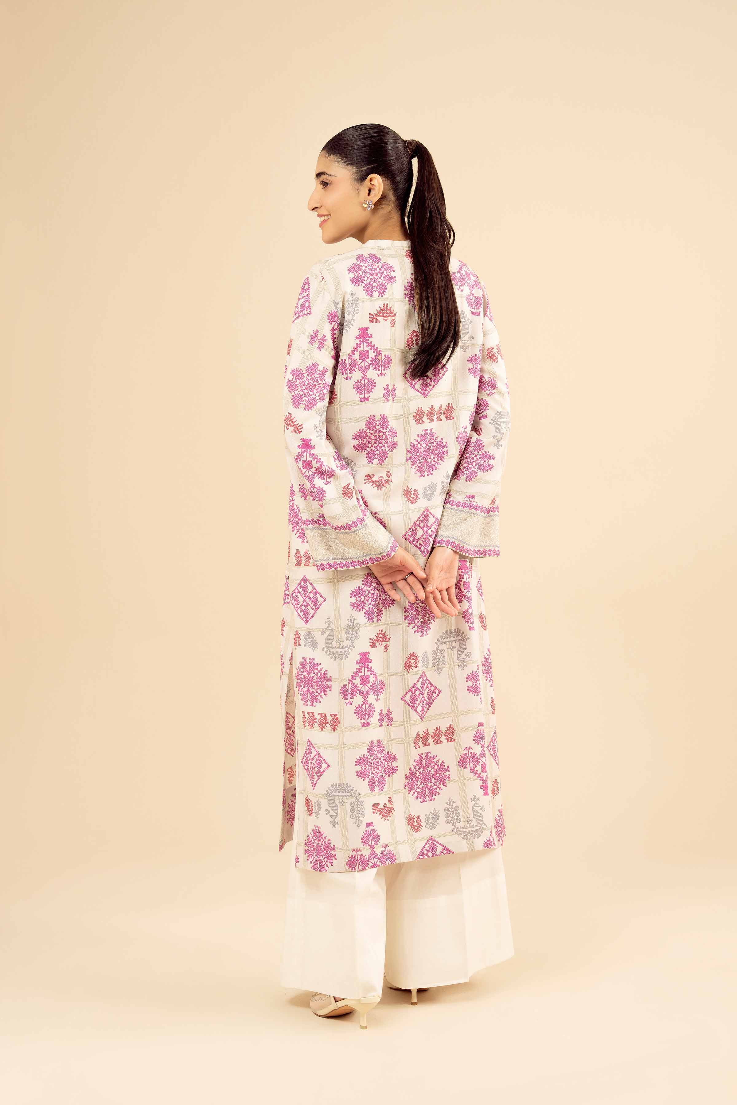 Printed Embroidered Shirt - PW25-57 for Women - Pret Collection | Nishat | Shop Online