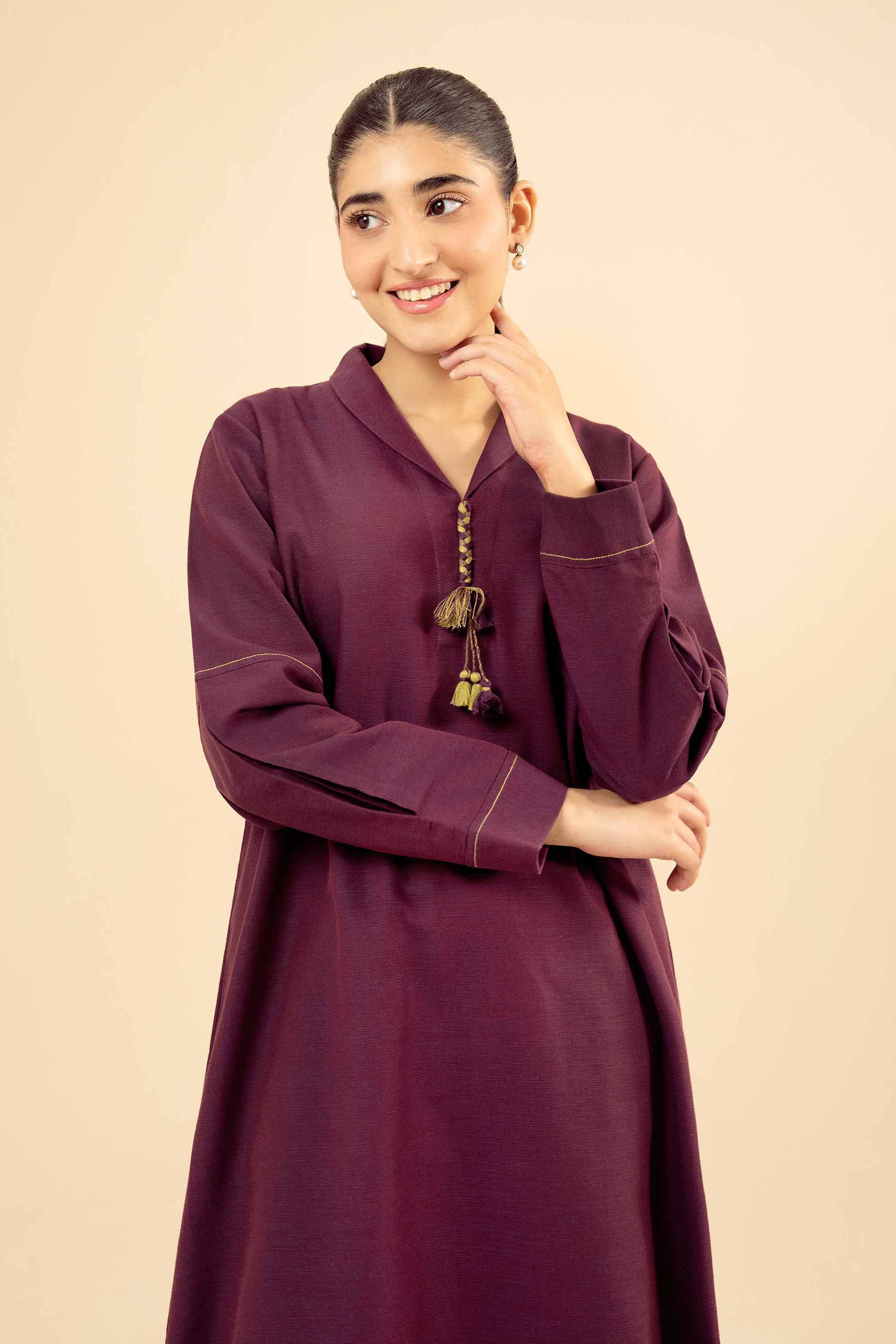 Basic Shirt - PW25-574 for Women - Pret Collection | Nishat | Shop Online