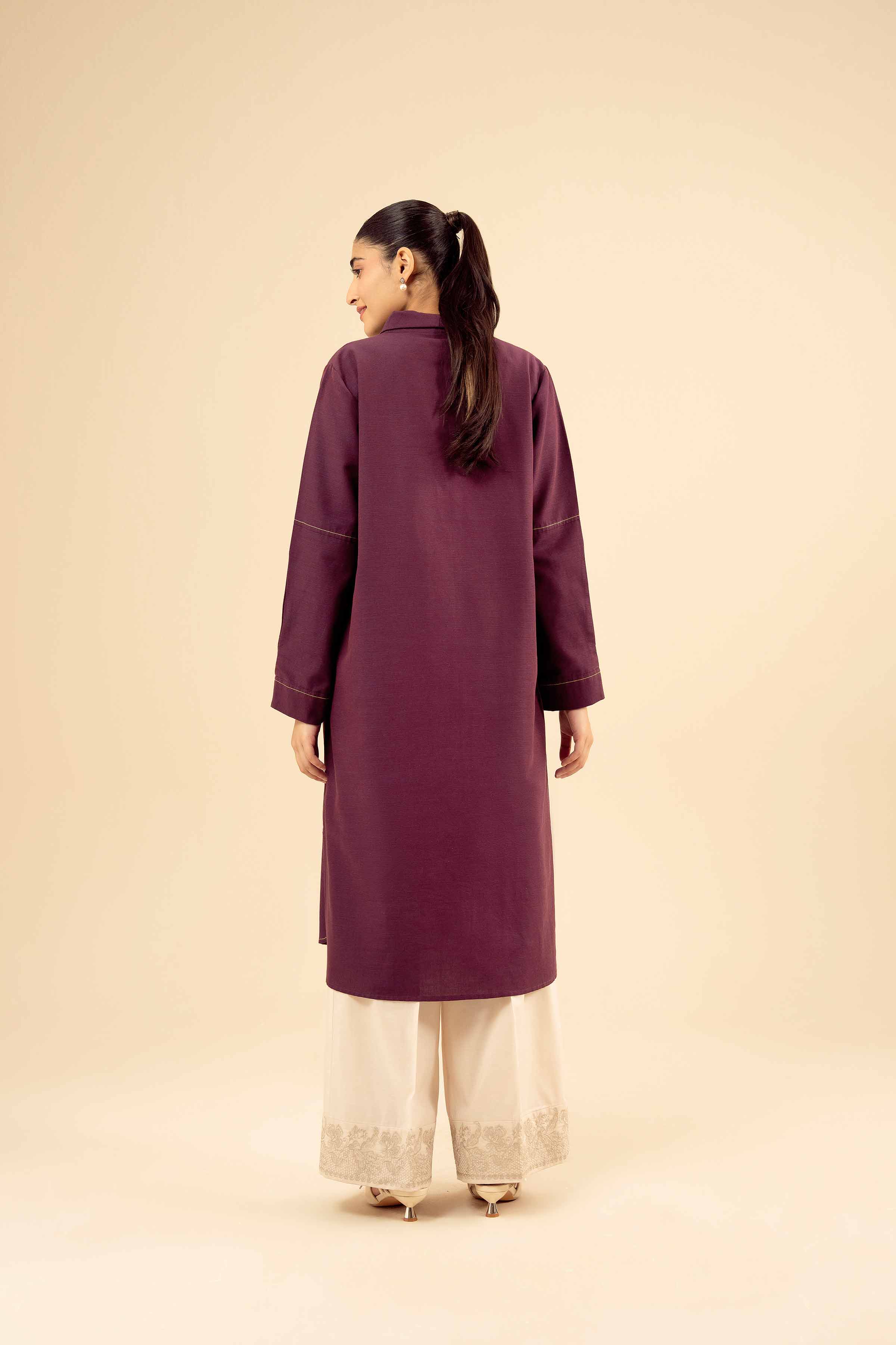 Basic Shirt - PW25-574 for Women - Pret Collection | Nishat | Shop Online