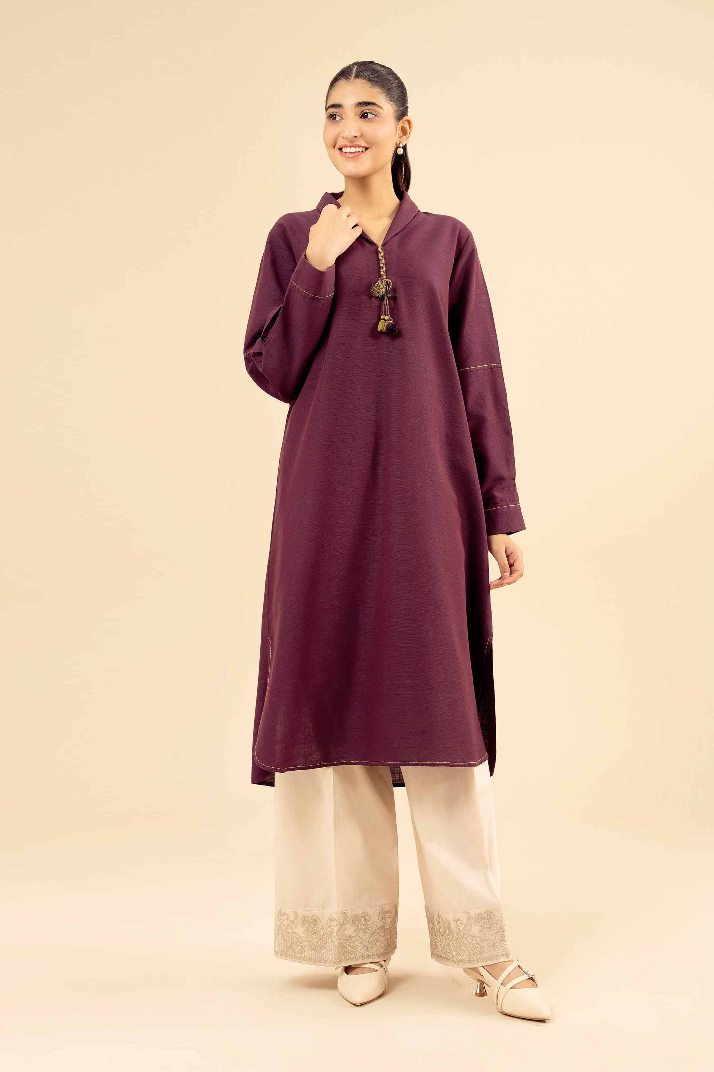 Basic Shirt - PW25-574 for Women - Pret Collection | Nishat | Shop Online
