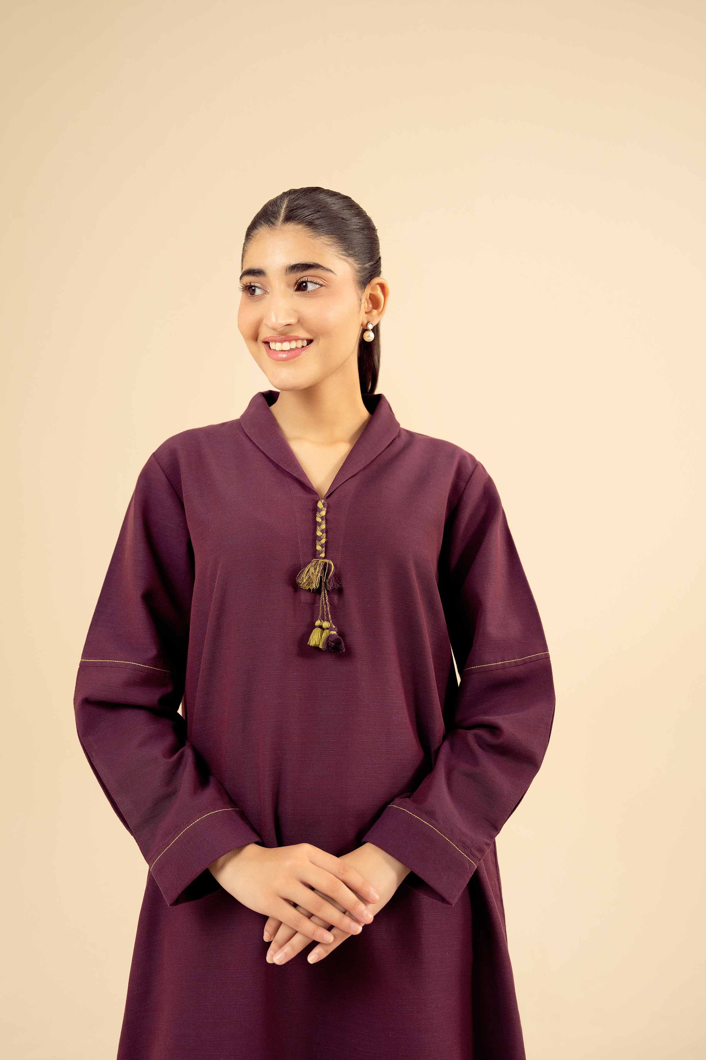 Basic Shirt - PW25-574 for Women - Pret Collection | Nishat | Shop Online