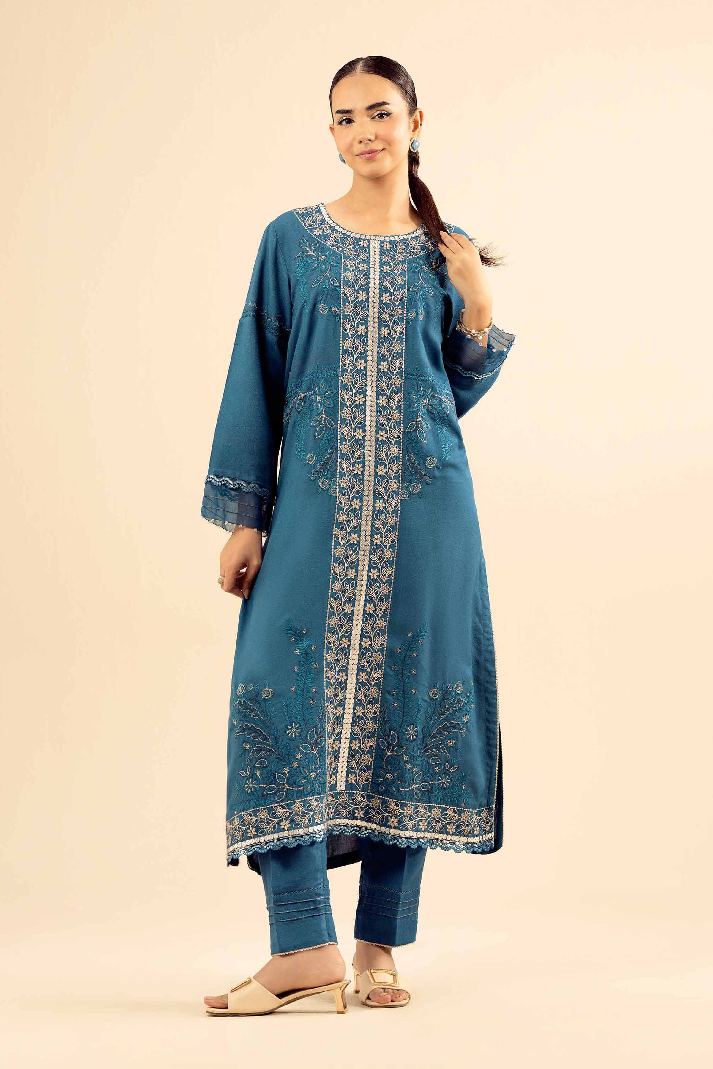 2 Piece - Embroidered Suit - PW25-575 for Women - Pret Collection | Nishat | Shop Online