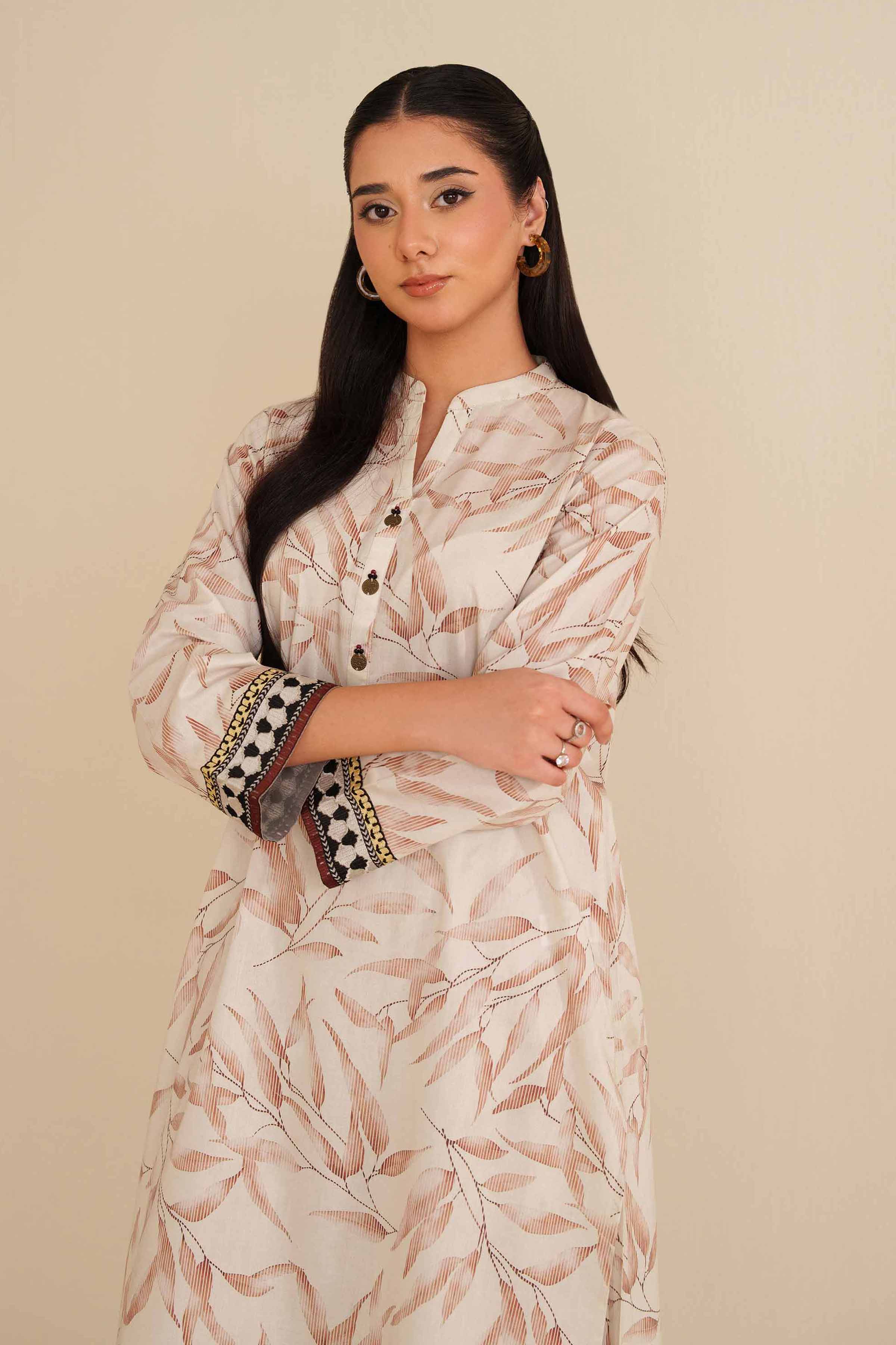 2 Piece - Printed Embroidered Suit - PW25-58 for Women - Pret Collection | Nishat | Shop Online