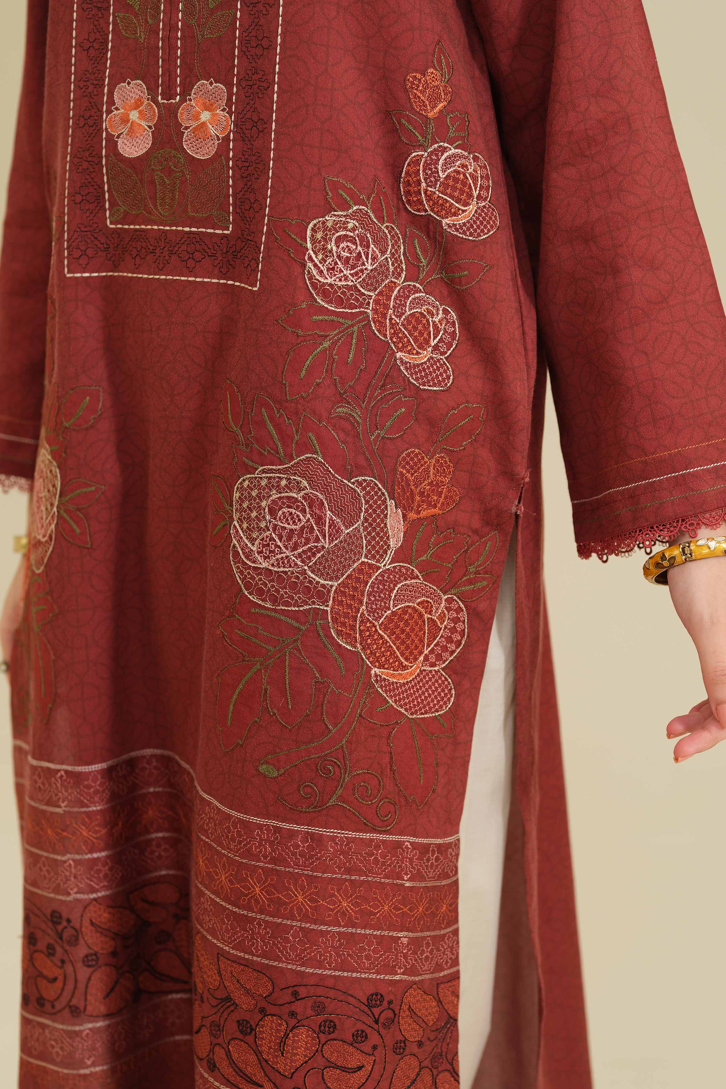 2 Piece - Printed Embroidered Suit - PW25-74 for Women - Pret Collection | Nishat | Shop Online